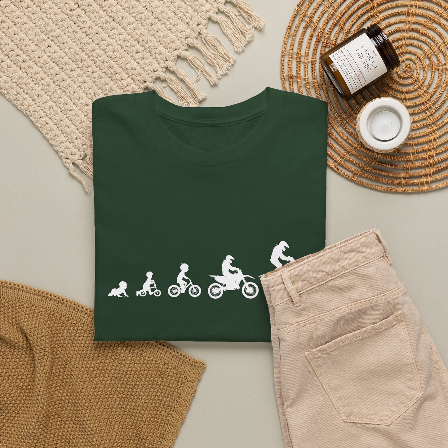 Dirt Bike Evolution T-Shirt | "From Strider to Bicycle to Dirt Bike" | Funny Racing Shirt