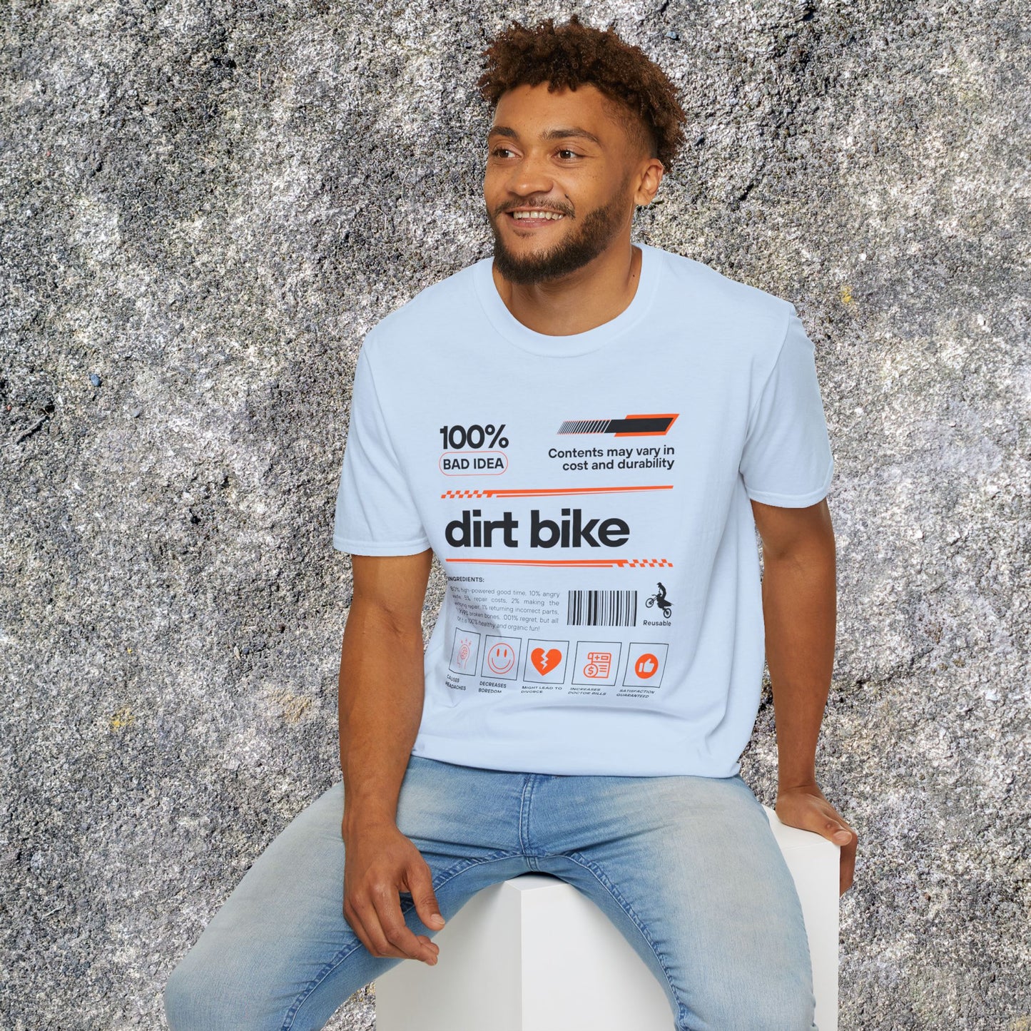 Dirt Bike Ingredients T-Shirt | Funny Motocross Men's Riding Shirt