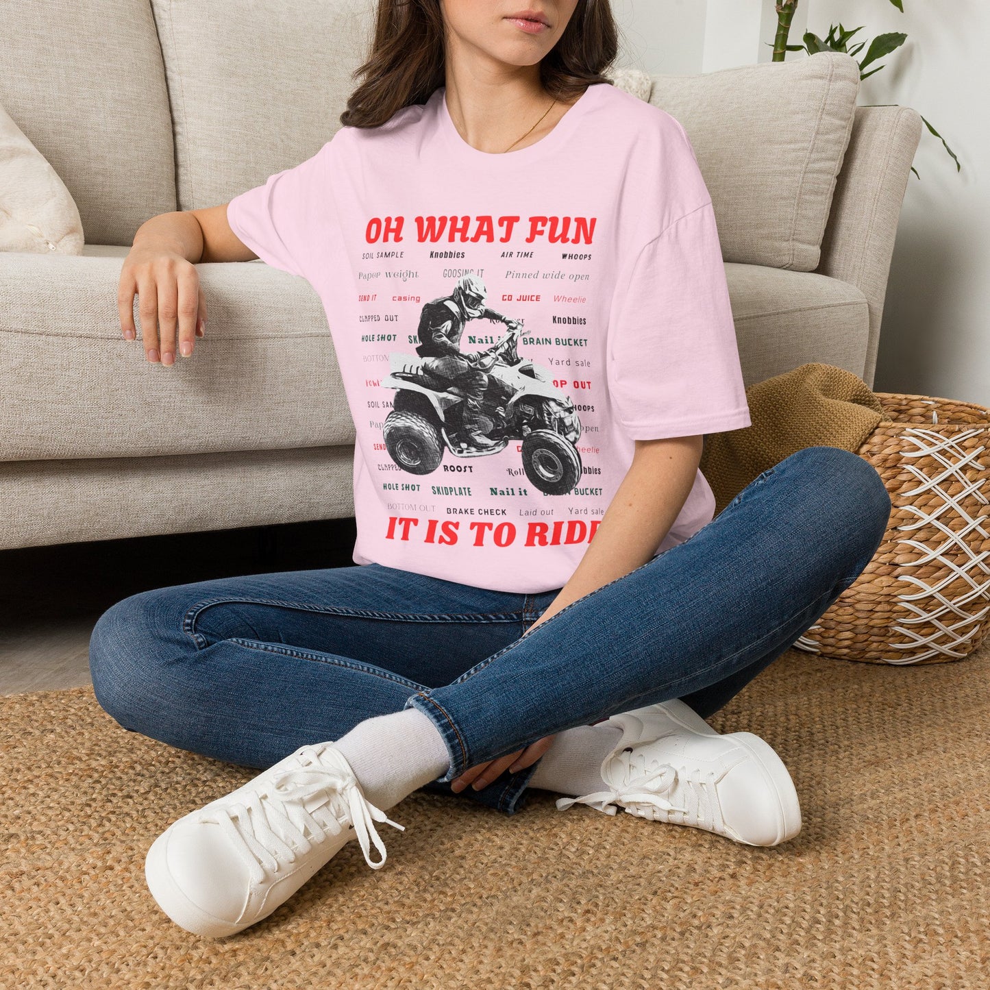 Holiday Fourwheeler Racing Tee Shirt | Honda 400 | Oh What Fun It is to Ride Racing Slang | ATV Ugly Sweater