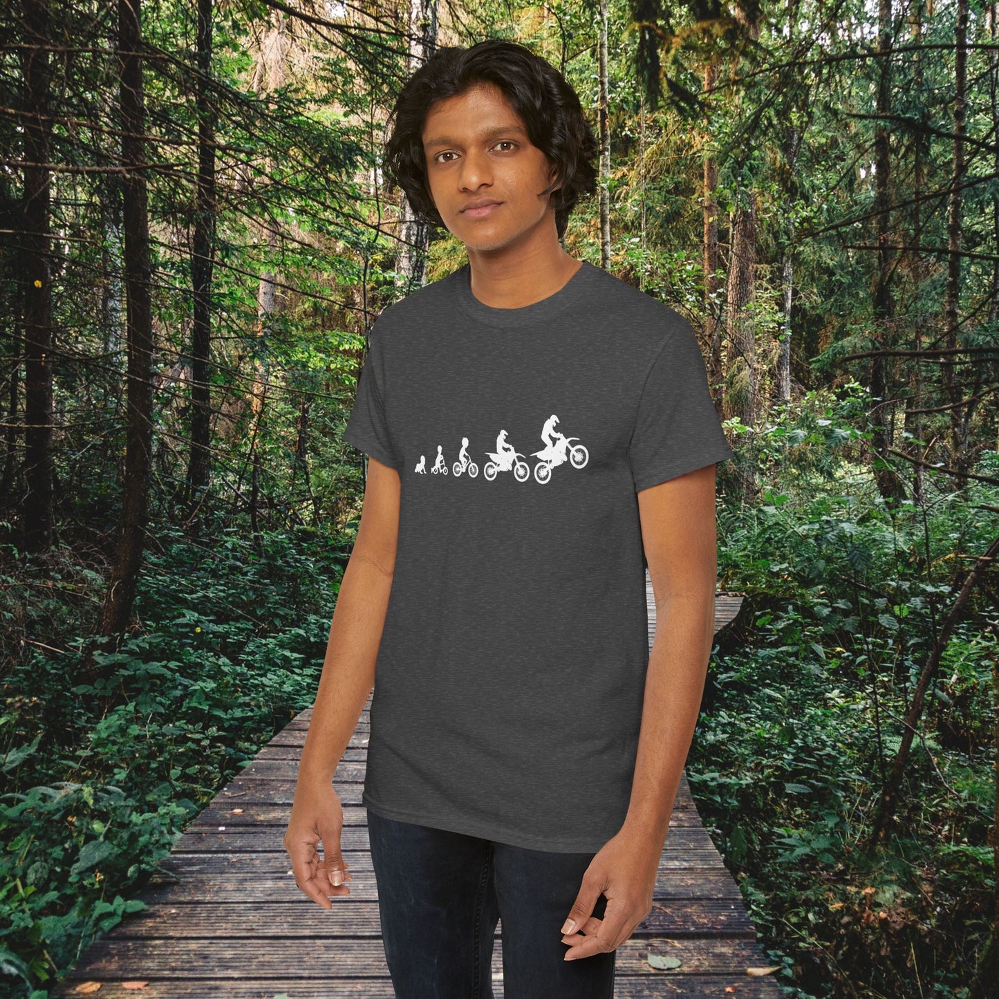 Dirt Bike Evolution T-Shirt | "From Strider to Bicycle to Dirt Bike" | Funny Racing Shirt