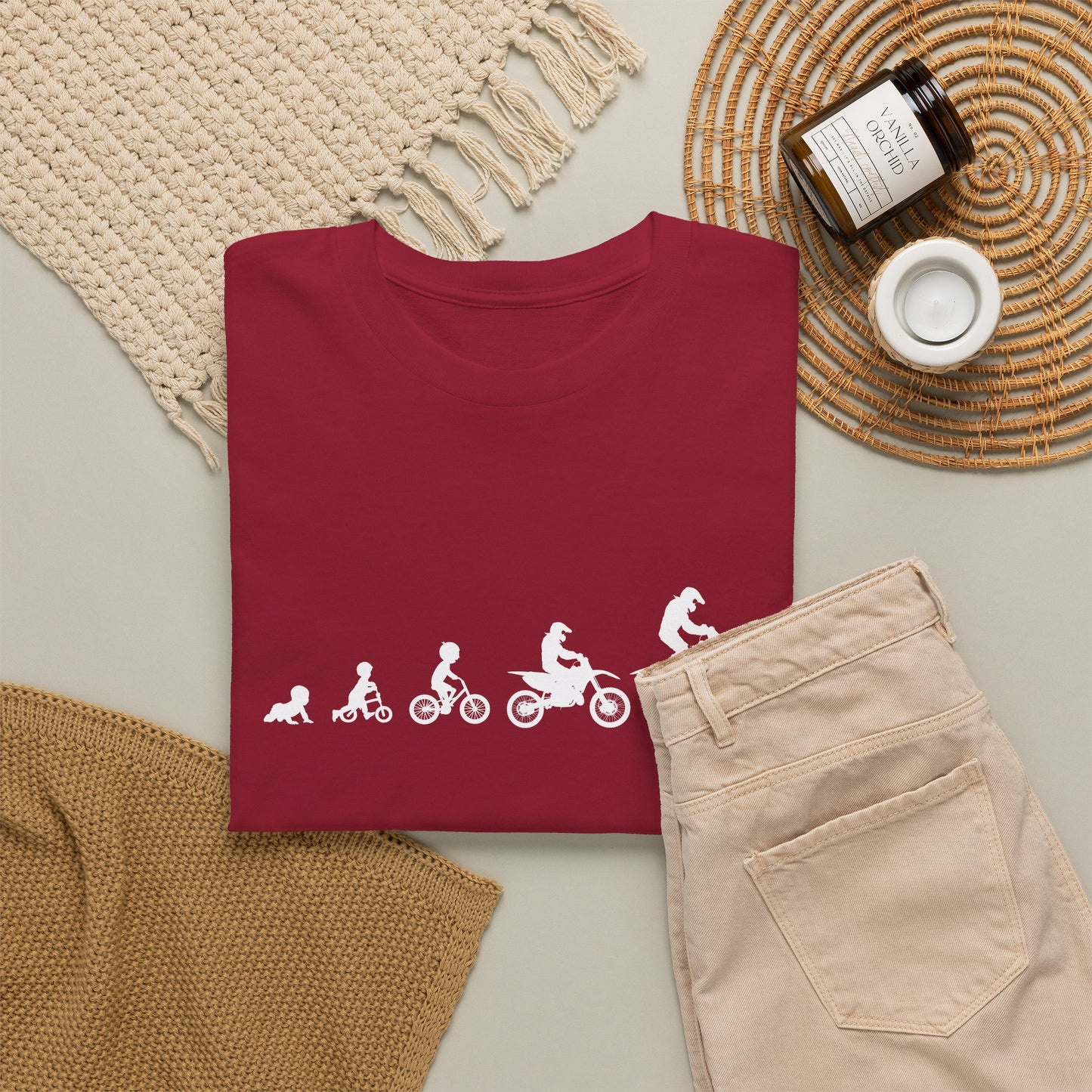 Dirt Bike Evolution T-Shirt | "From Strider to Bicycle to Dirt Bike" | Funny Racing Shirt
