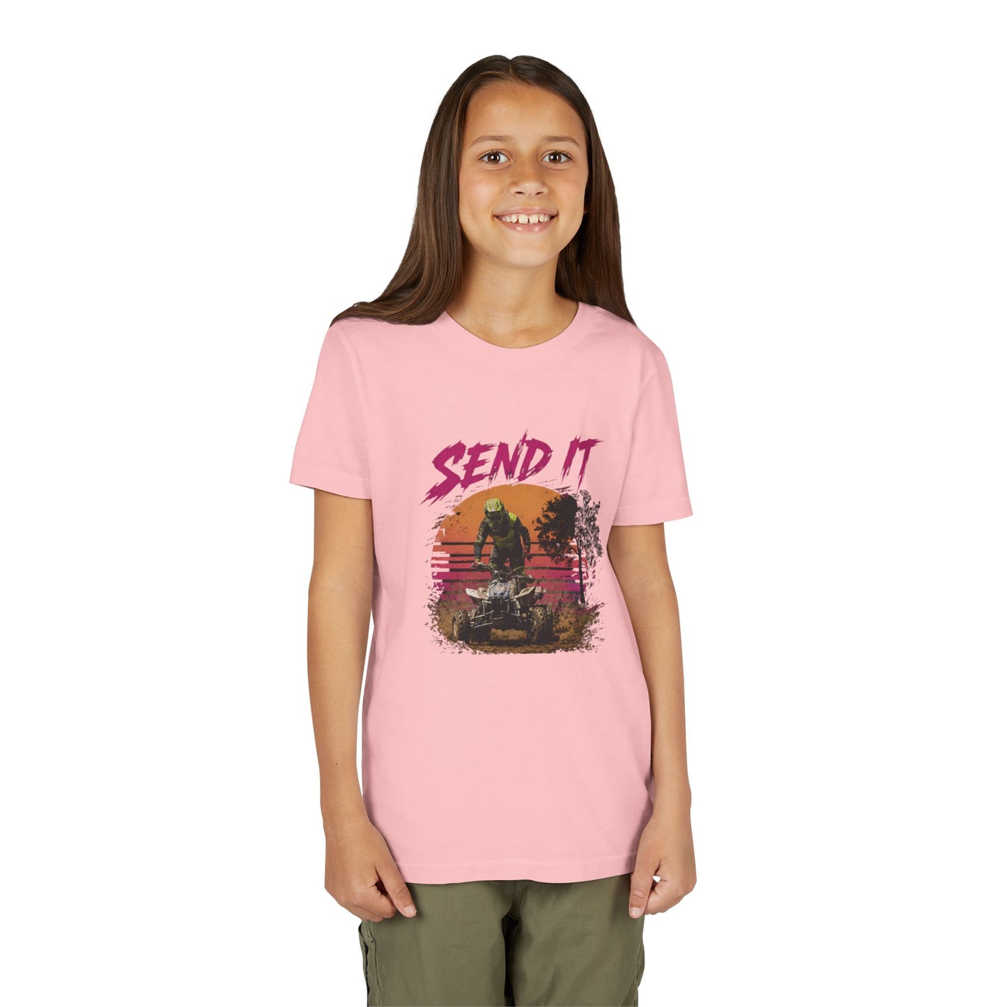 Youth Retro Send it Four Wheeler Shirt | Honda 450 ATV Racing | AXC Arkansas Pro Racing Series | Dickerson