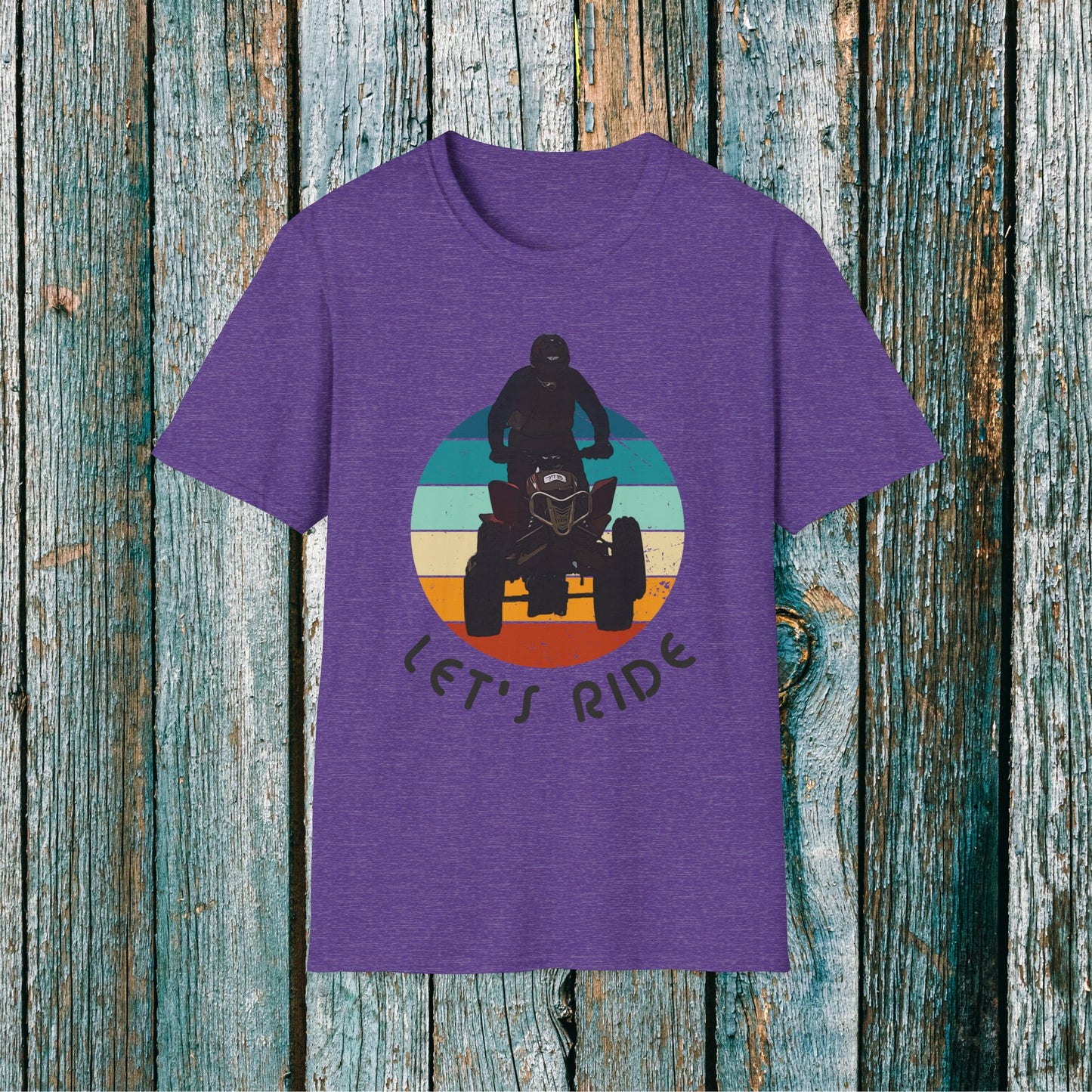 Retro 'Let's Ride' Honda 400EX Rider T-Shirt | Man Jumping Fourwheeler