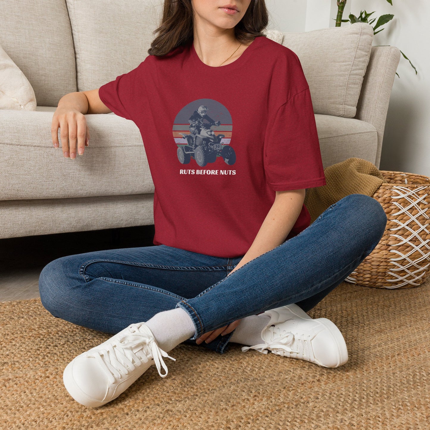 ATV Racing T-Shirt — “Ruts Before Nuts” Honda 400EX Four-Wheeler Rider Tee