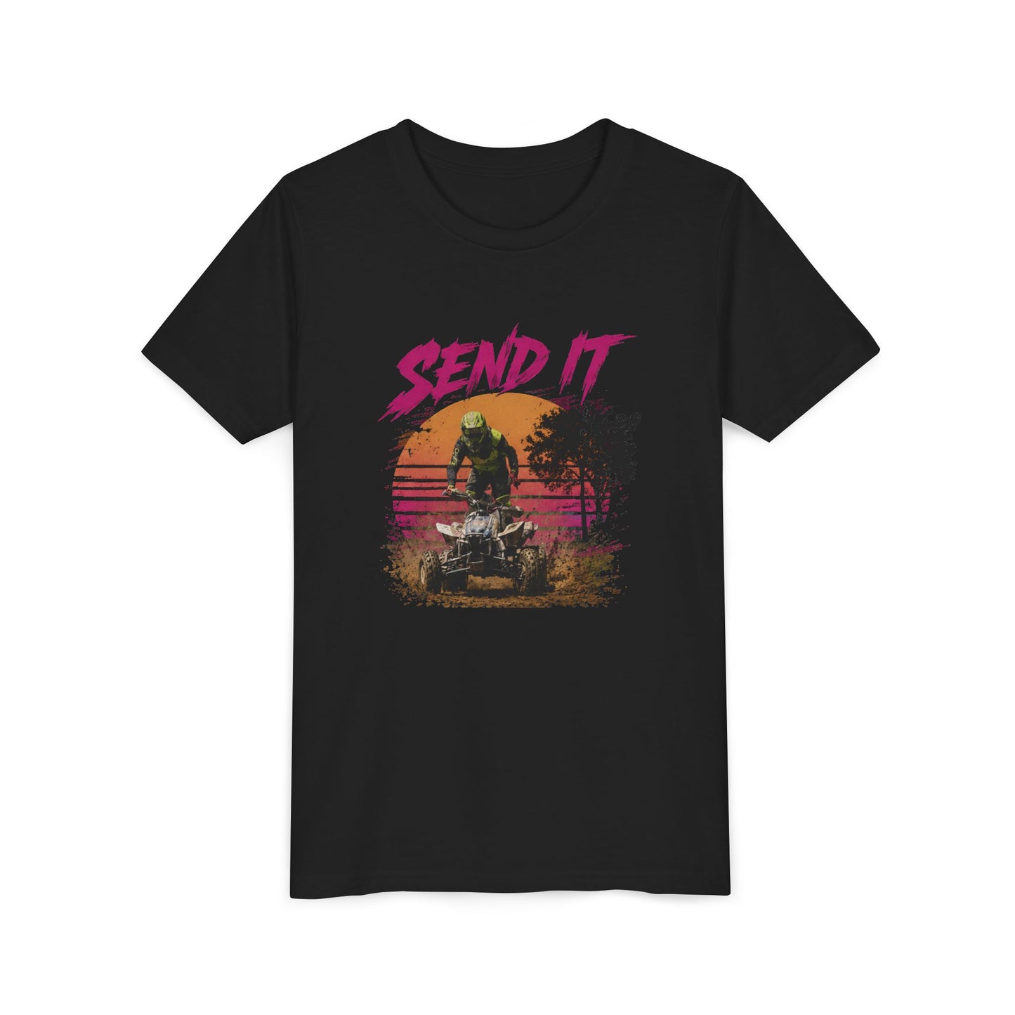Youth Retro Send it Four Wheeler Shirt | Honda 450 ATV Racing | AXC Arkansas Pro Racing Series | Dickerson