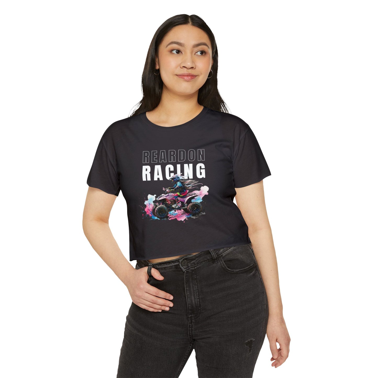 Reardon Racing #4 Crop Top — Women's Festival Racing Graphic