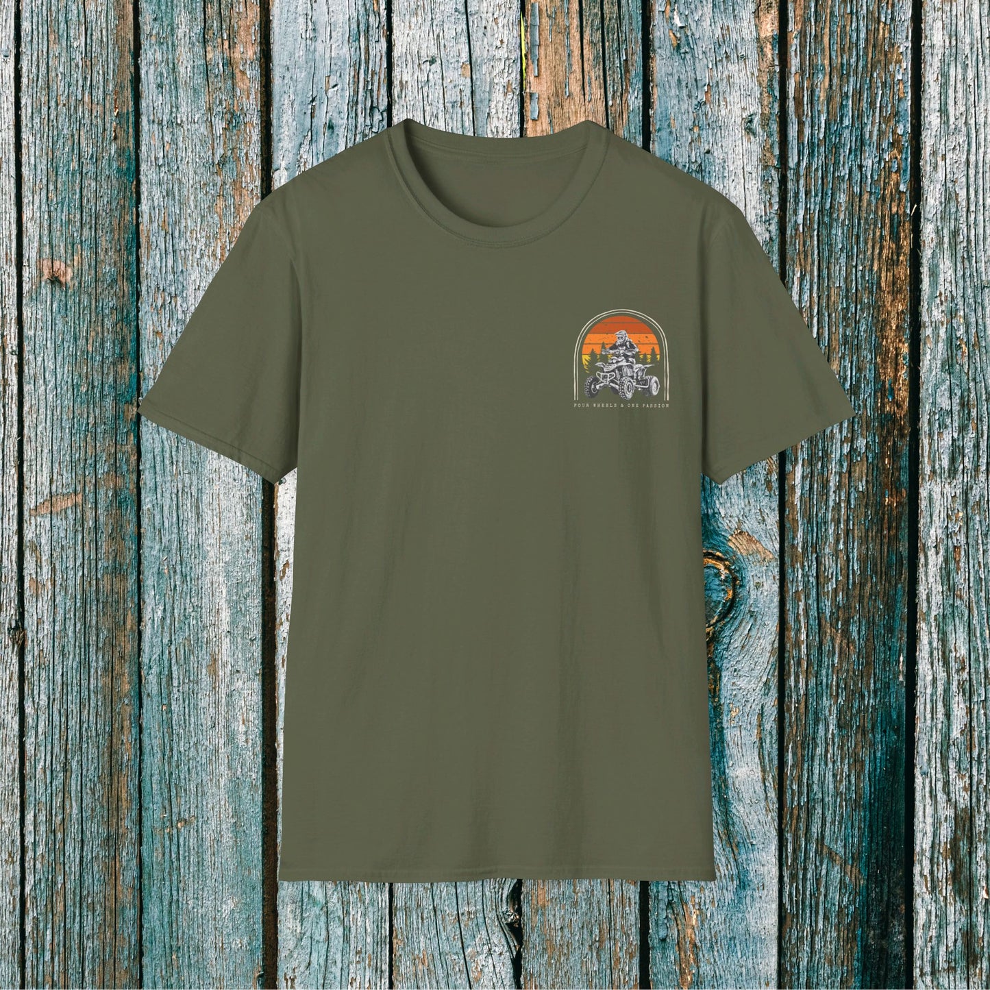 Mens Riding Shirt | Go Riding Ignore Adult Problems | Honda 400 EX ATV on front & back | Soft cotton 2 SIDED unisex tee shirt Four wheeler