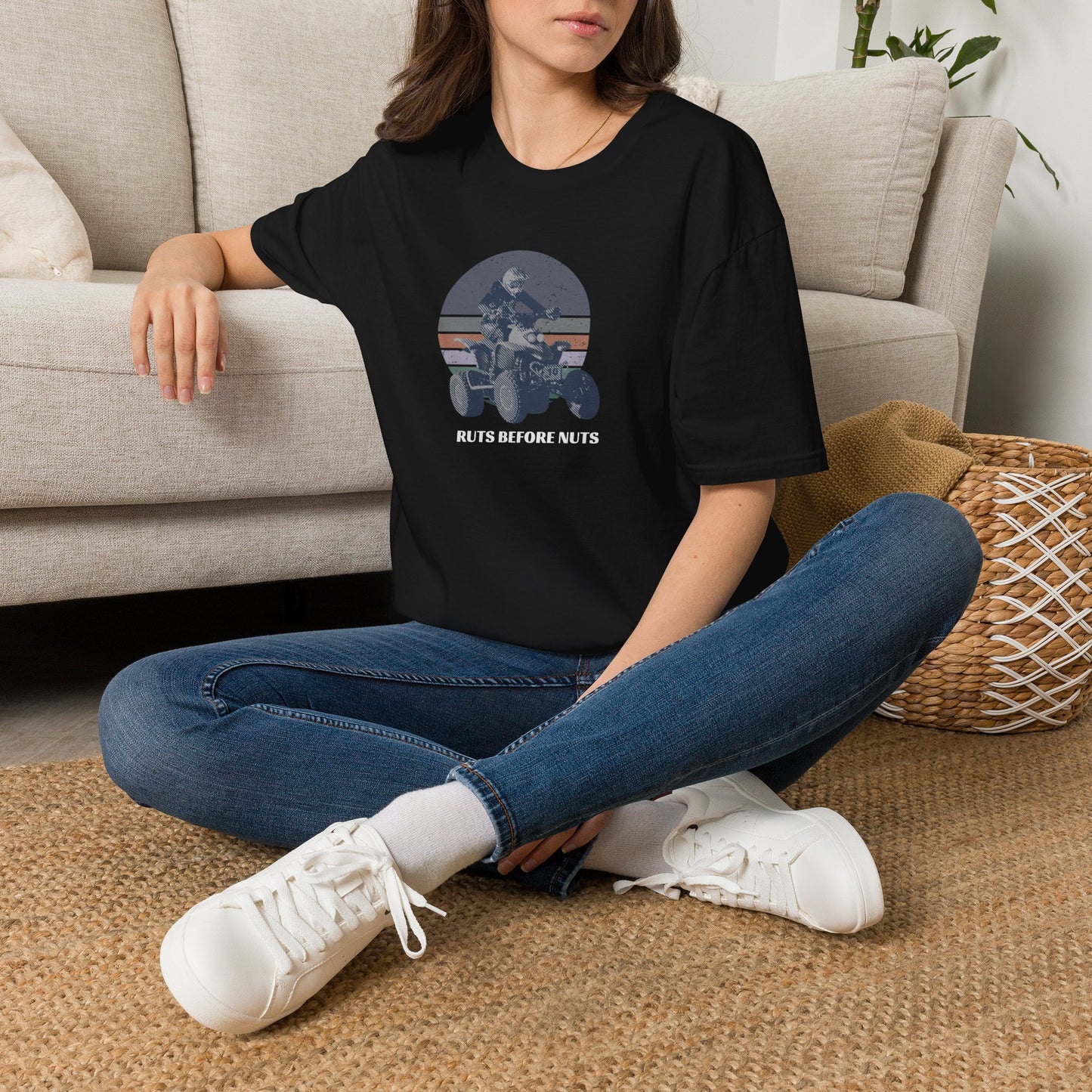 ATV Racing T-Shirt — “Ruts Before Nuts” Honda 400EX Four-Wheeler Rider Tee