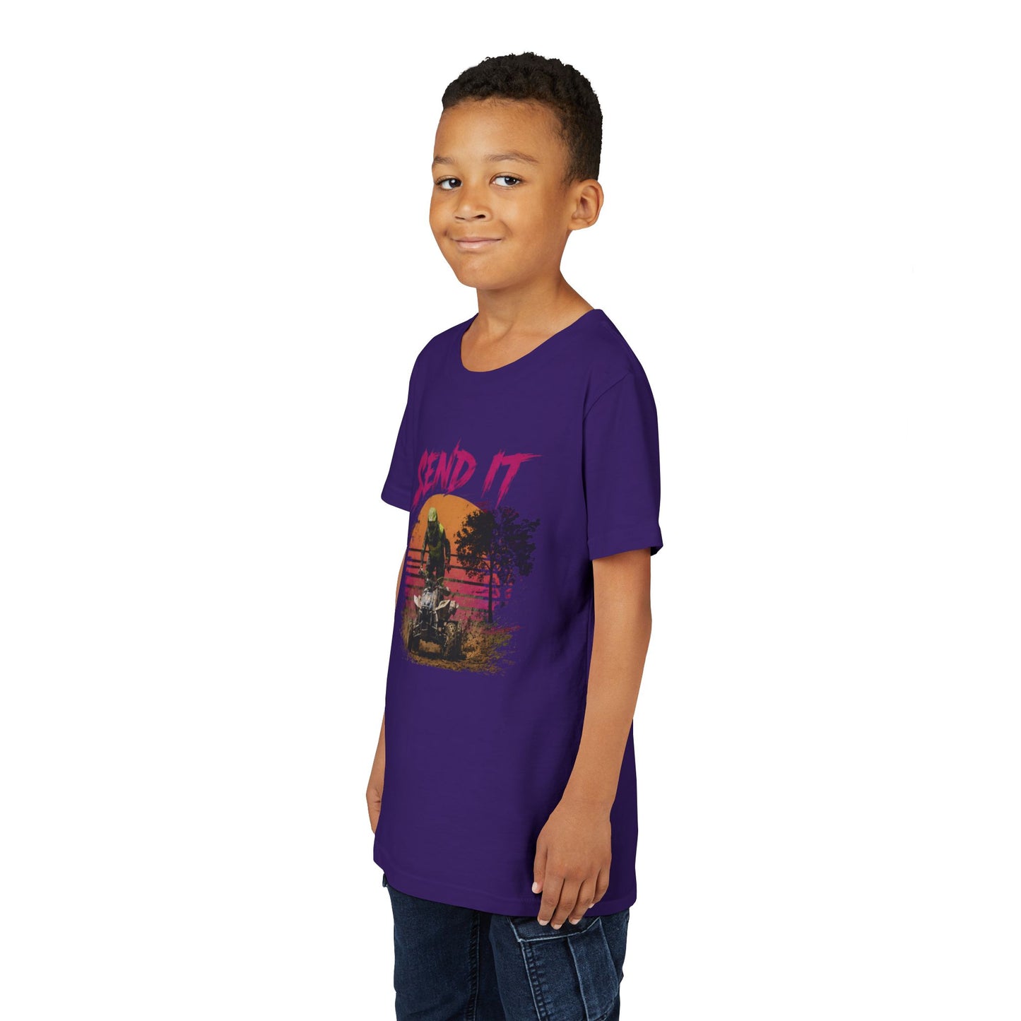 Youth Retro Send it Four Wheeler Shirt | Honda 450 ATV Racing | AXC Arkansas Pro Racing Series | Dickerson
