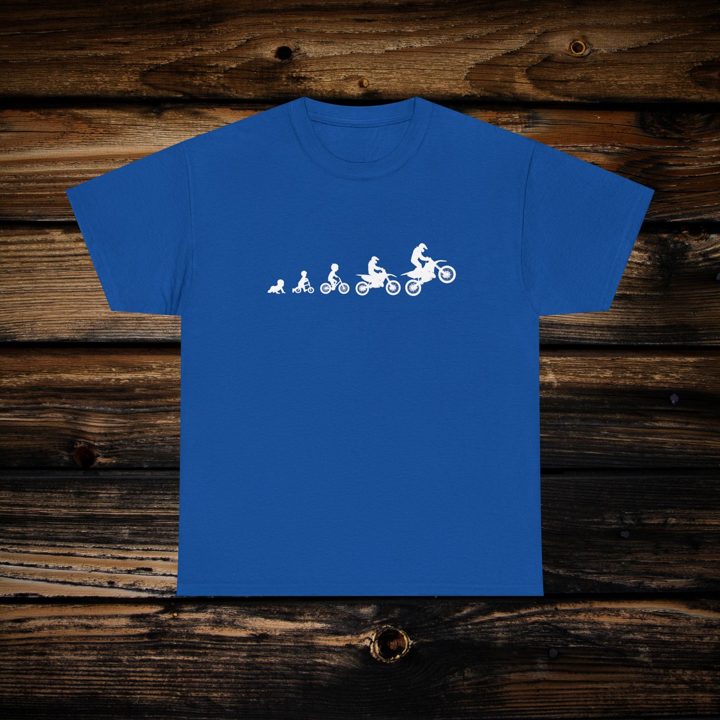 Dirt Bike Evolution T-Shirt | "From Strider to Bicycle to Dirt Bike" | Funny Racing Shirt