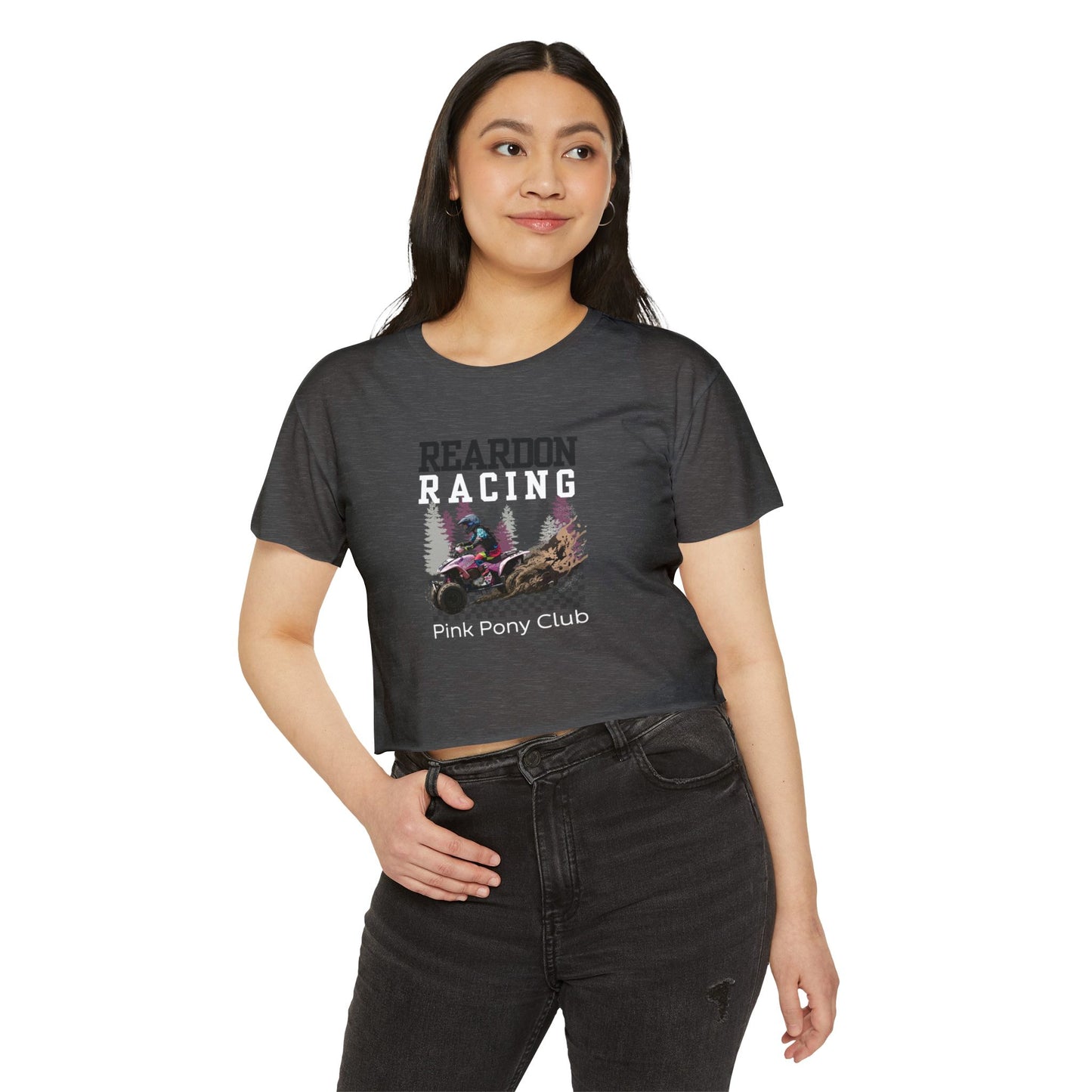 Reardon Racing Pink Pony Club Crop Top — Women's Festival Racing Graphic
