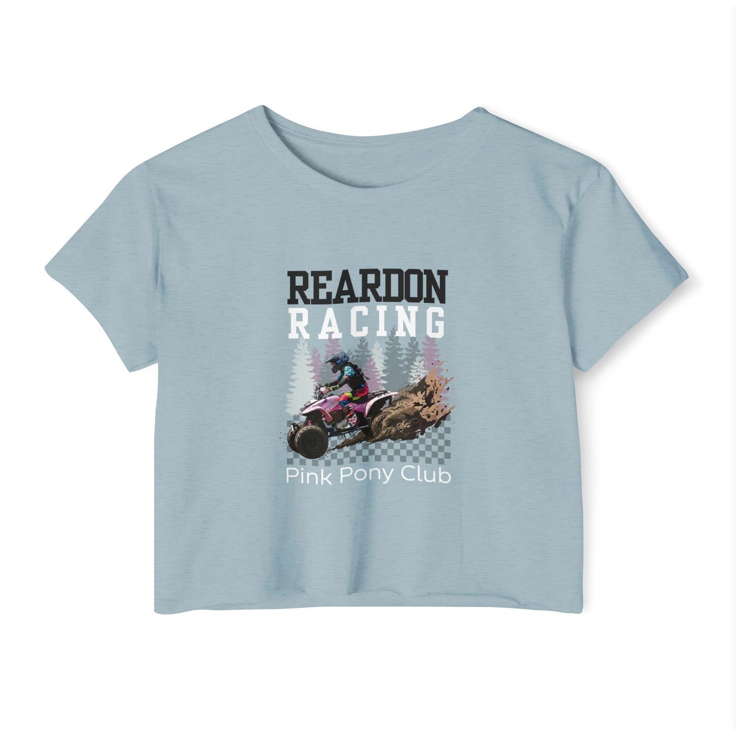 Reardon Racing Pink Pony Club Crop Top — Women's Festival Racing Graphic
