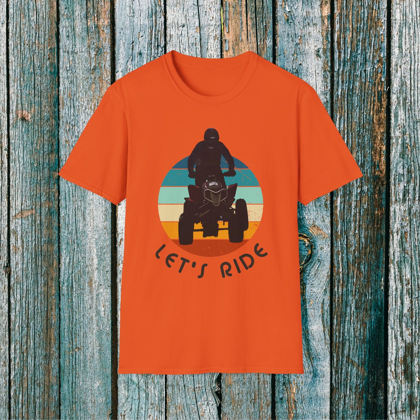 Retro 'Let's Ride' Honda 400EX Rider T-Shirt | Man Jumping Fourwheeler
