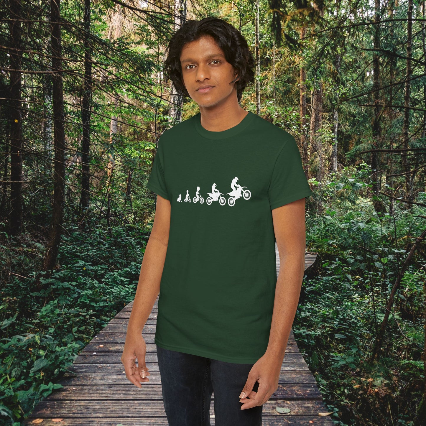 Dirt Bike Evolution T-Shirt | "From Strider to Bicycle to Dirt Bike" | Funny Racing Shirt