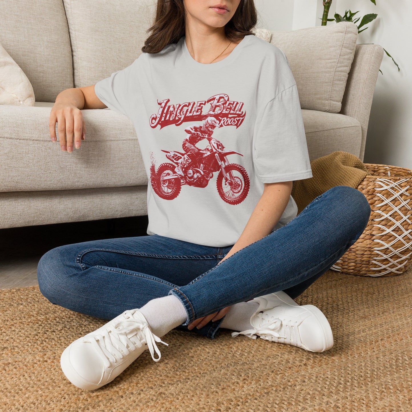 Holiday Motocross Racing Ugly Sweater | Jingle Bell Roost T-Shirt