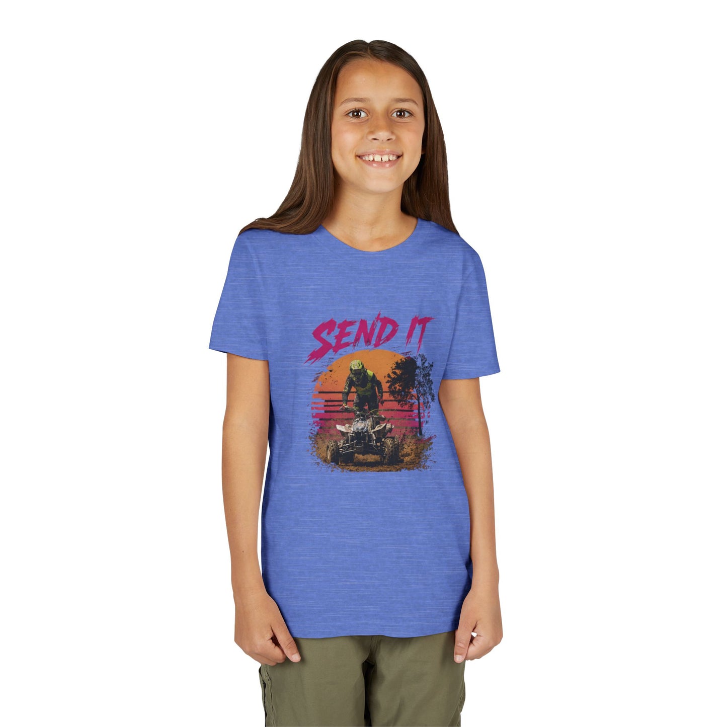 Youth Retro Send it Four Wheeler Shirt | Honda 450 ATV Racing | AXC Arkansas Pro Racing Series | Dickerson