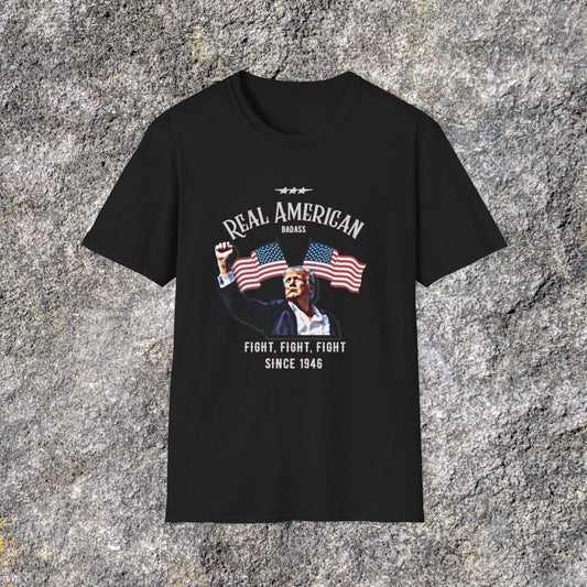 Trumpmania Shirt | American Trump Fist | Soft Cotton Shirt Adult shirt Unisex Ultrasoft Cotton shirt | Fight Fight Fight | Drill Baby Drill | American Spirit