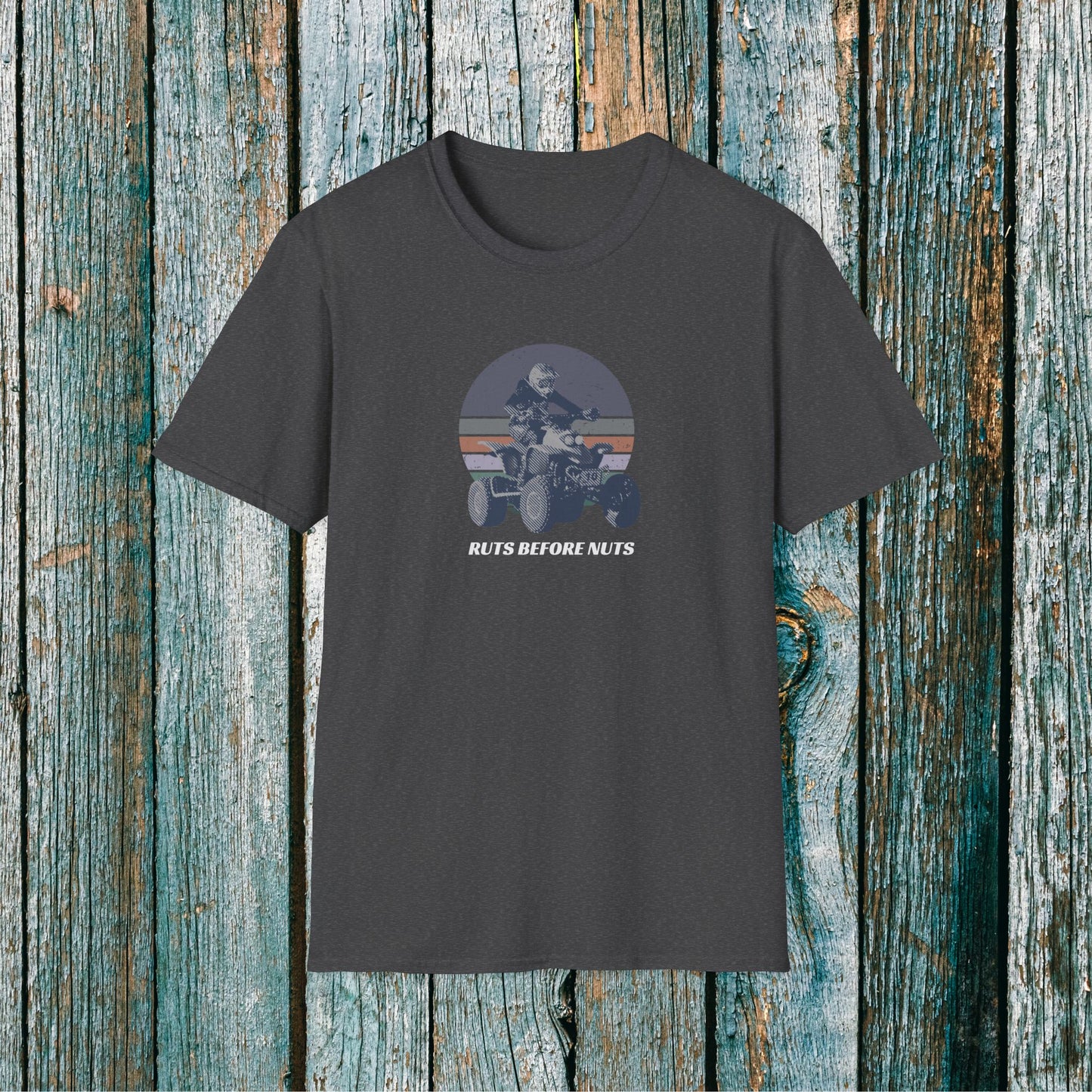 ATV Racing T-Shirt — “Ruts Before Nuts” Honda 400EX Four-Wheeler Rider Tee