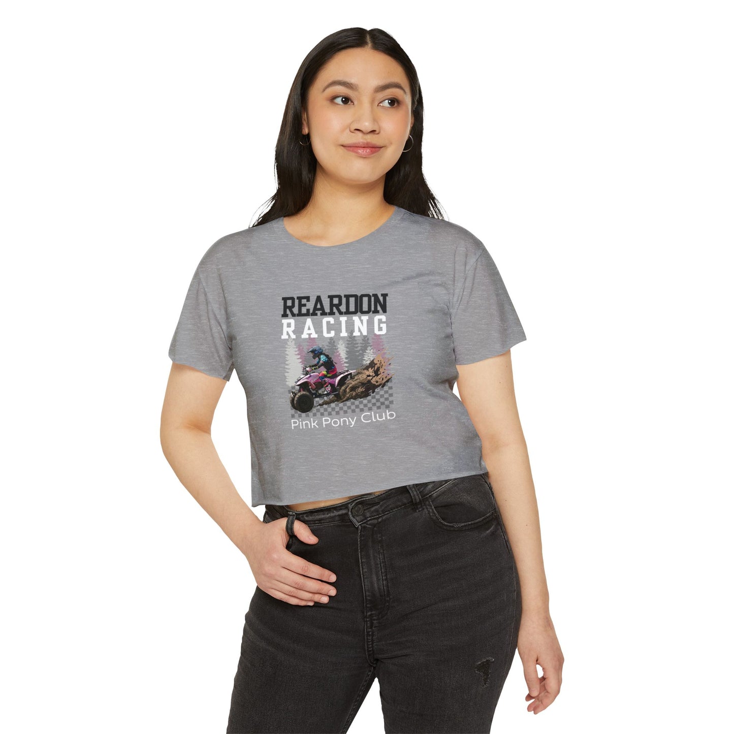Reardon Racing Pink Pony Club Crop Top — Women's Festival Racing Graphic