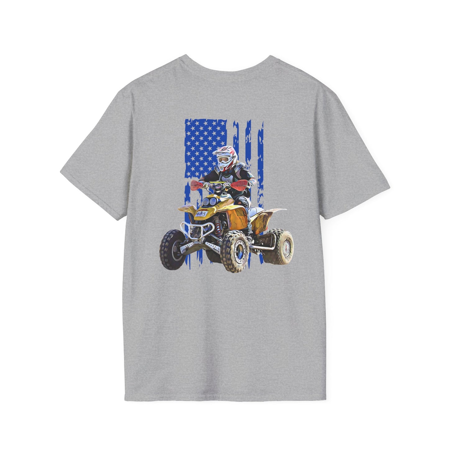 I'm All Throttle 400 EX ATV Racing T-Shirt | Mountains & American Flag Four Wheeler Shirt