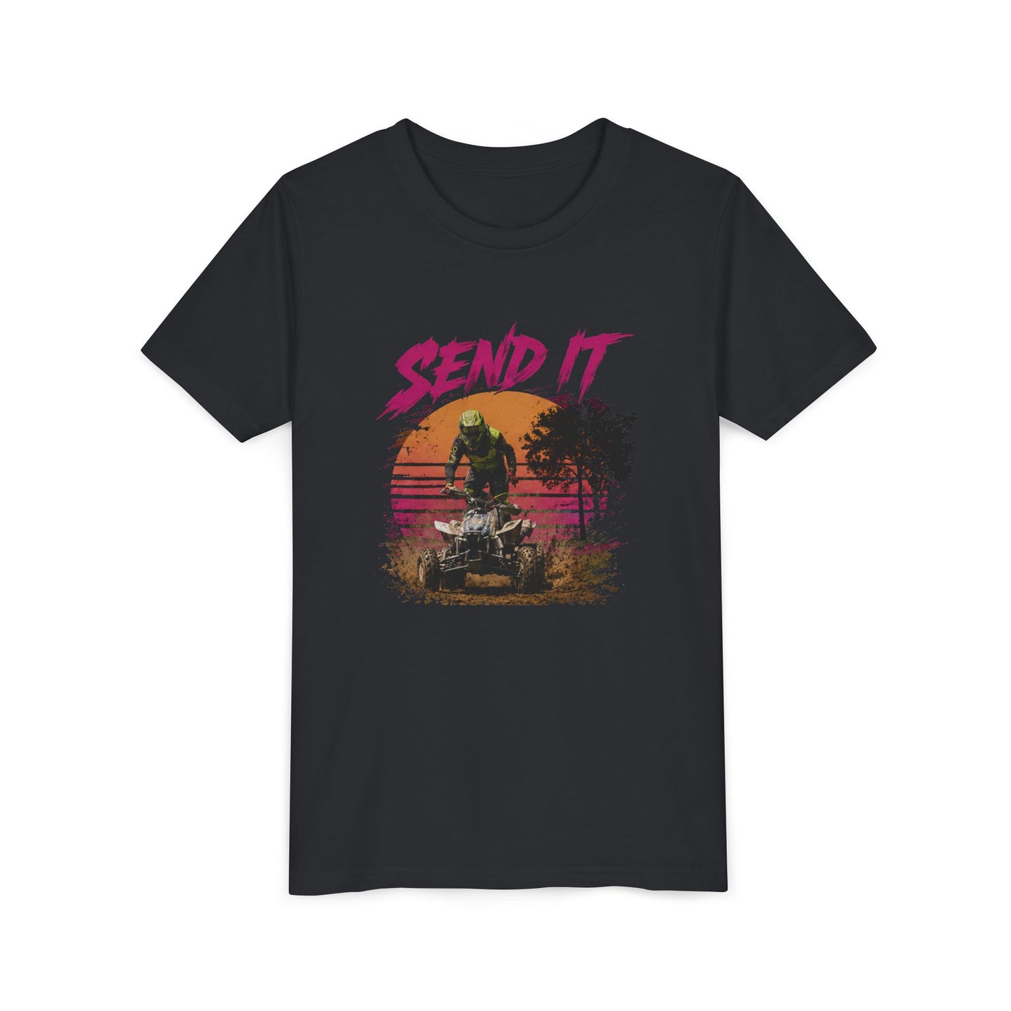 Youth Retro Send it Four Wheeler Shirt | Honda 450 ATV Racing | AXC Arkansas Pro Racing Series | Dickerson