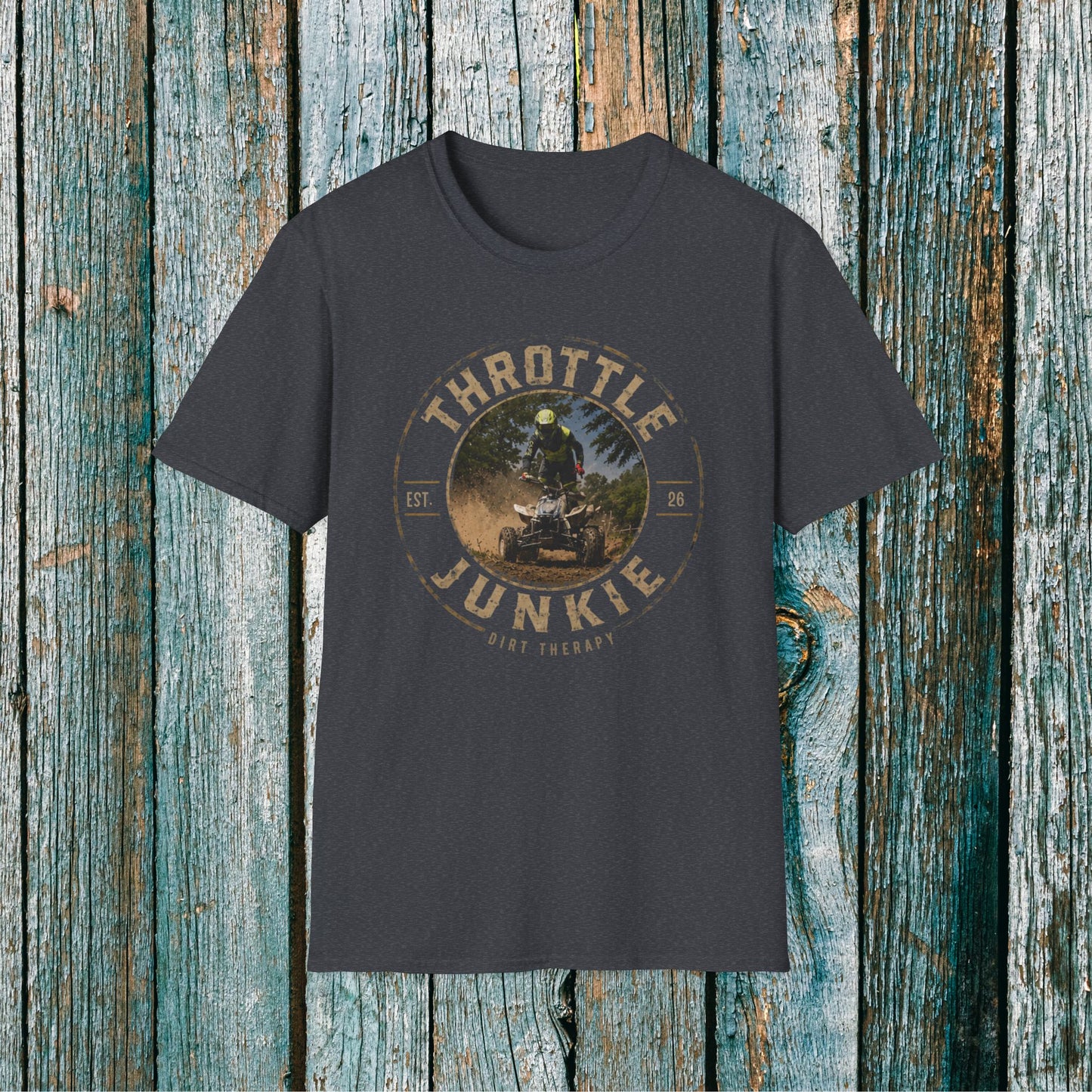 Vintage Trottle Junkie Dirt Therapy Shirt | Honda 450 ATV Racing | AXC Arkansas Pro Racing Series | Dickerson