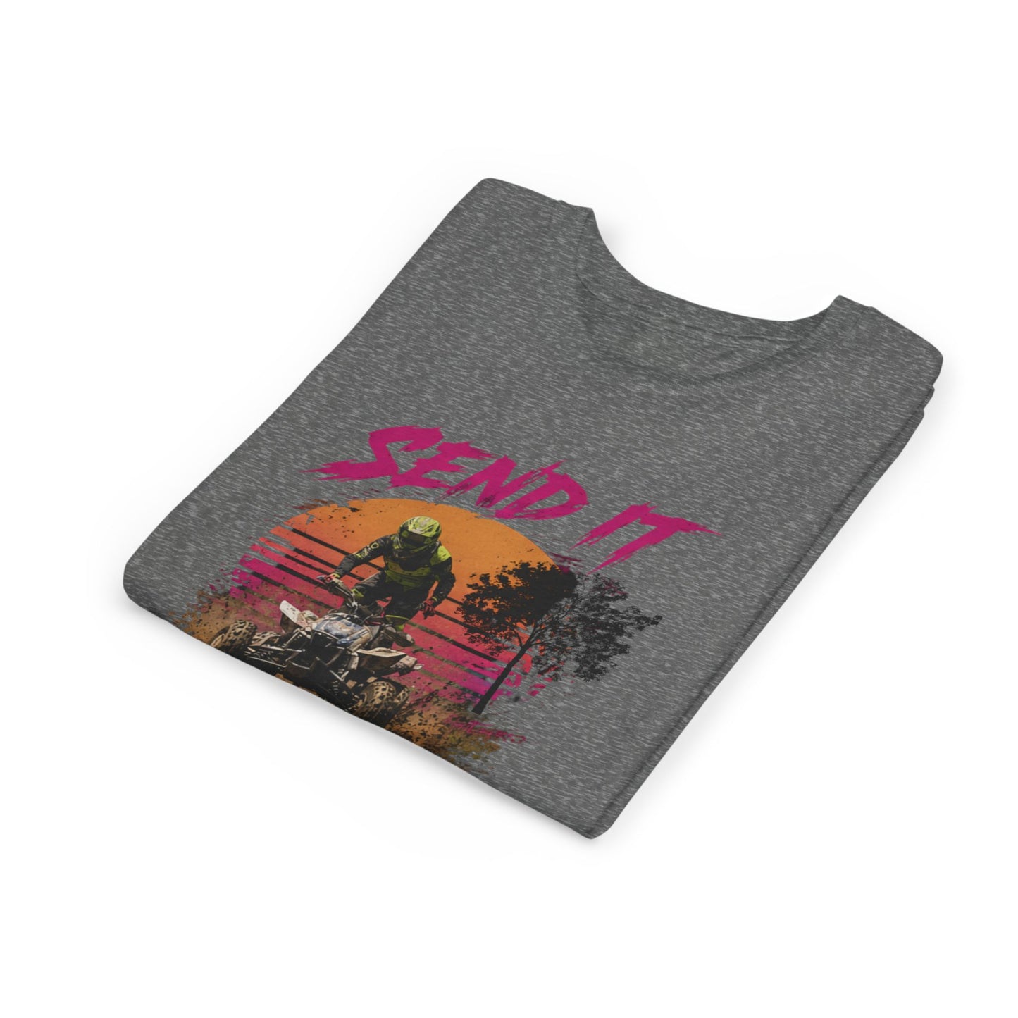 Youth Retro Send it Four Wheeler Shirt | Honda 450 ATV Racing | AXC Arkansas Pro Racing Series | Dickerson