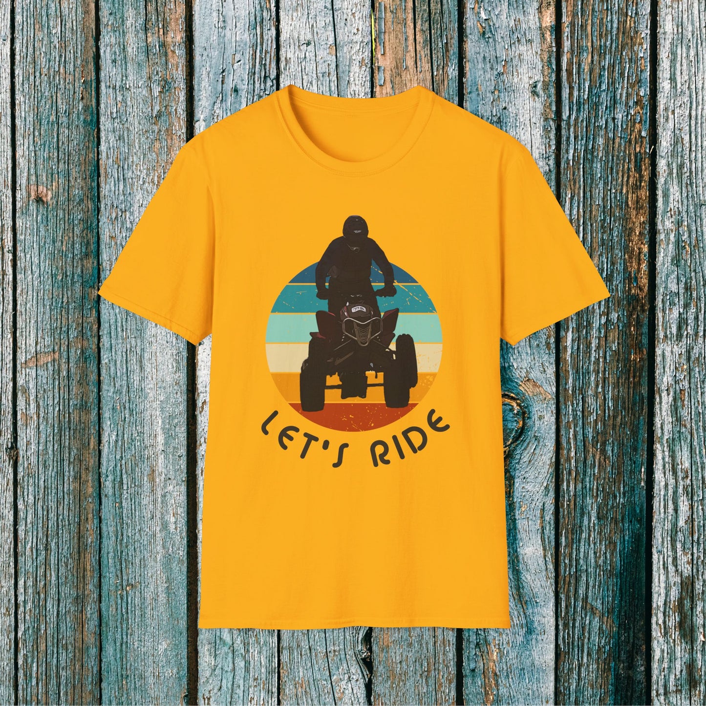 Retro 'Let's Ride' Honda 400EX Rider T-Shirt | Man Jumping Fourwheeler