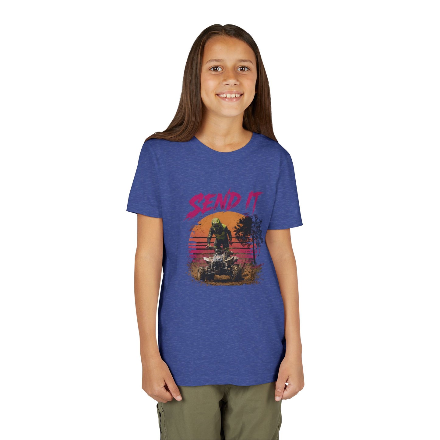 Youth Retro Send it Four Wheeler Shirt | Honda 450 ATV Racing | AXC Arkansas Pro Racing Series | Dickerson