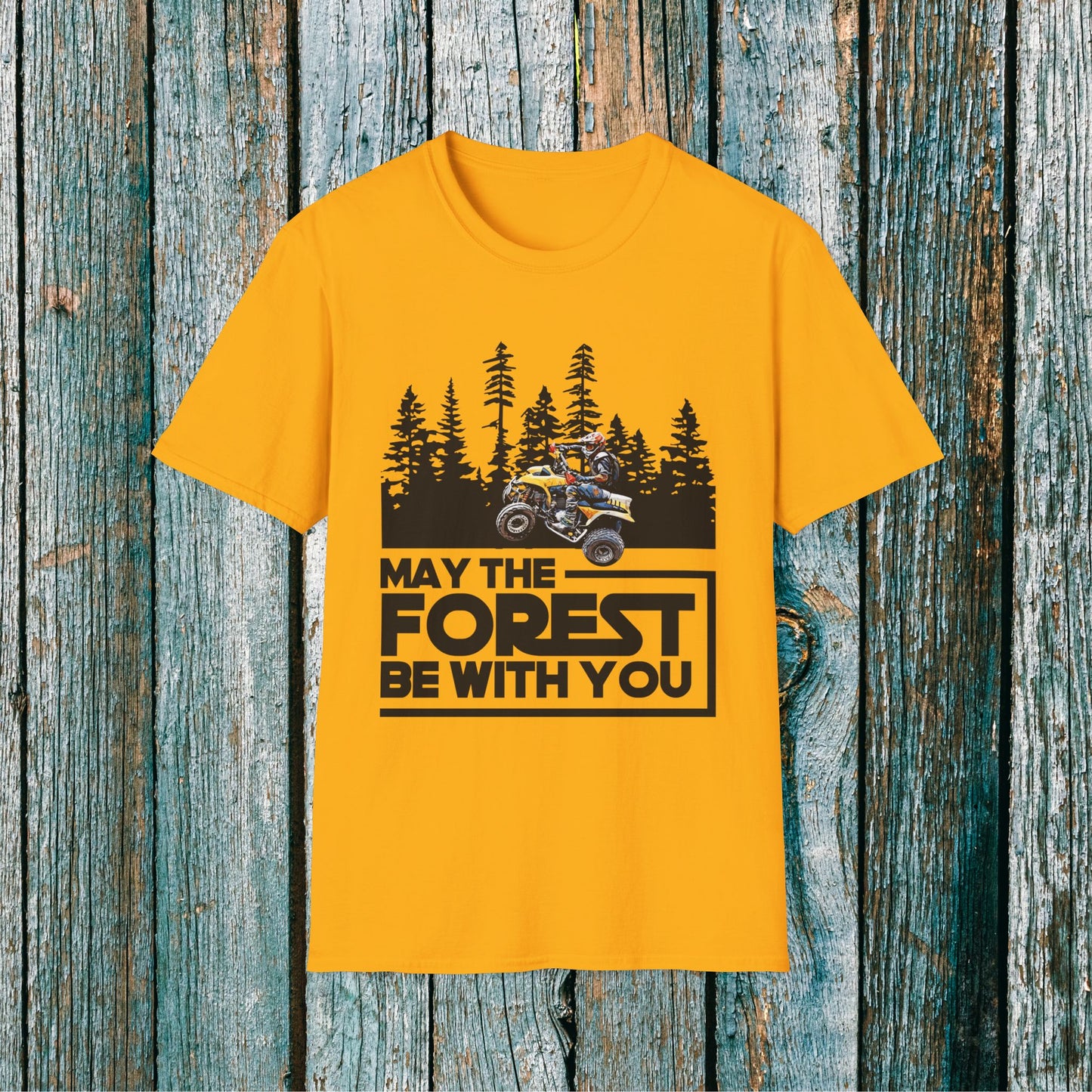May the Forest Be With You ATV Racing T-Shirt | Honda 400 EX Funny Star Wars Humor for Men