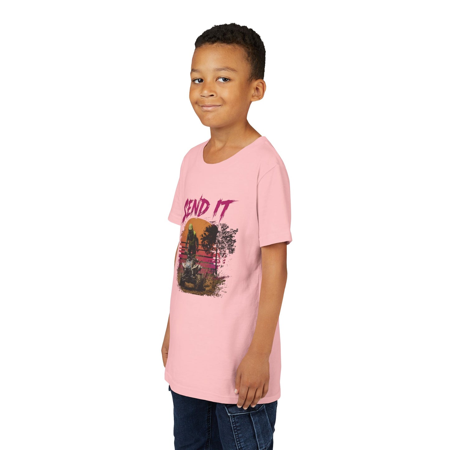Youth Retro Send it Four Wheeler Shirt | Honda 450 ATV Racing | AXC Arkansas Pro Racing Series | Dickerson