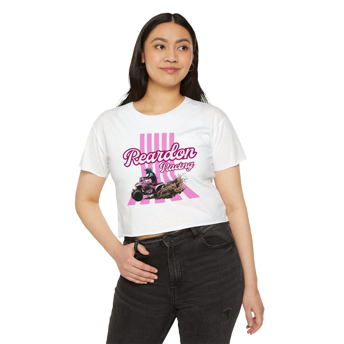 Reardon Racing #3 Crop Top — Women's Festival Racing Graphic