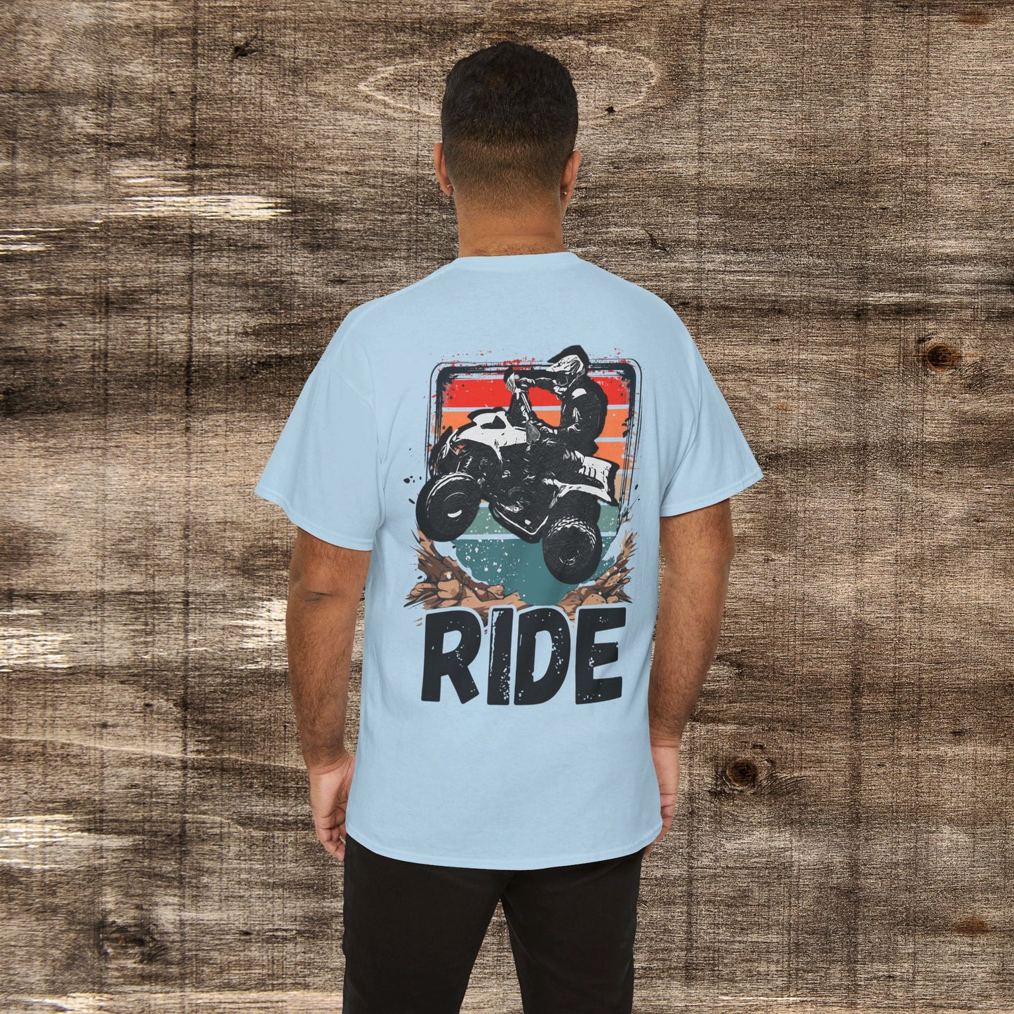 Honda 400 EX Four Wheeler Shirt | Distressed Retro w/ RIDE letters | HEAVY Cotton 2 SIDED Adult Unisex t shirt | Women Fourwheeler shirt