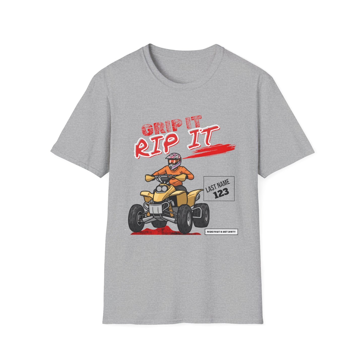 Grip It Rip It ATV quad racer T-Shirt | Dirt bike offroad graphic tee