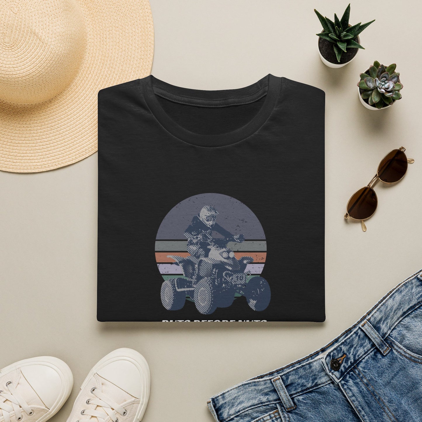 ATV Racing T-Shirt — “Ruts Before Nuts” Honda 400EX Four-Wheeler Rider Tee