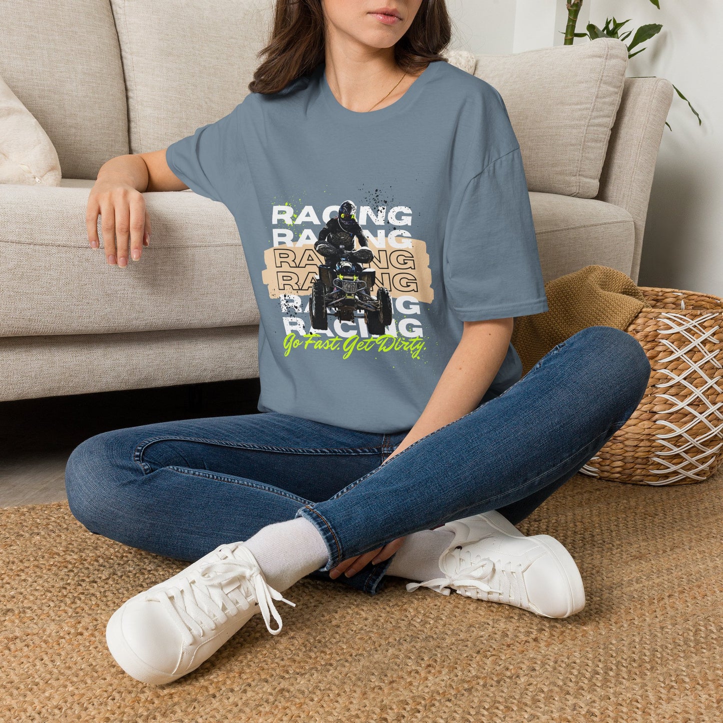Honda 400 ATV Racing T-Shirt | Go Fast Get Dirty Off-Road Shirt | Four Wheeler Racing