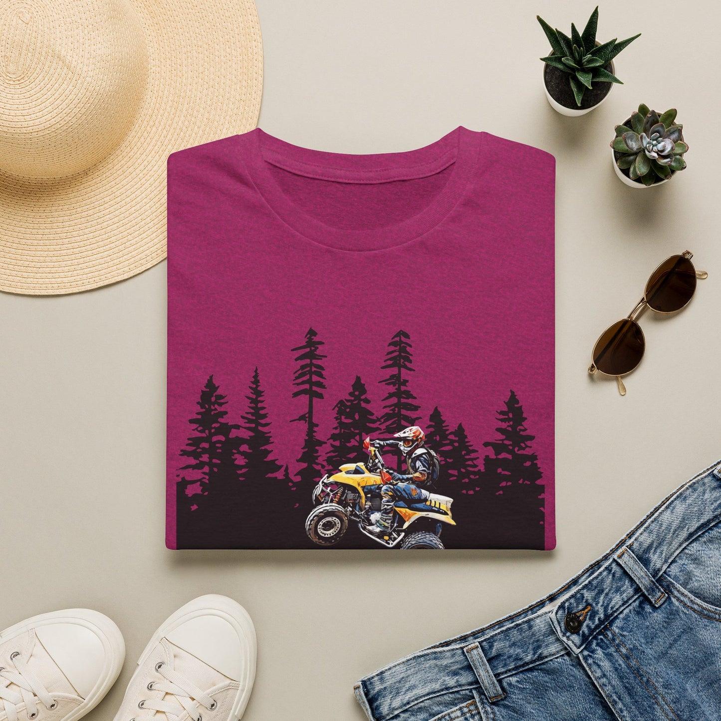 May the Forest Be With You ATV Racing T-Shirt | Honda 400 EX Funny Star Wars Humor for Men