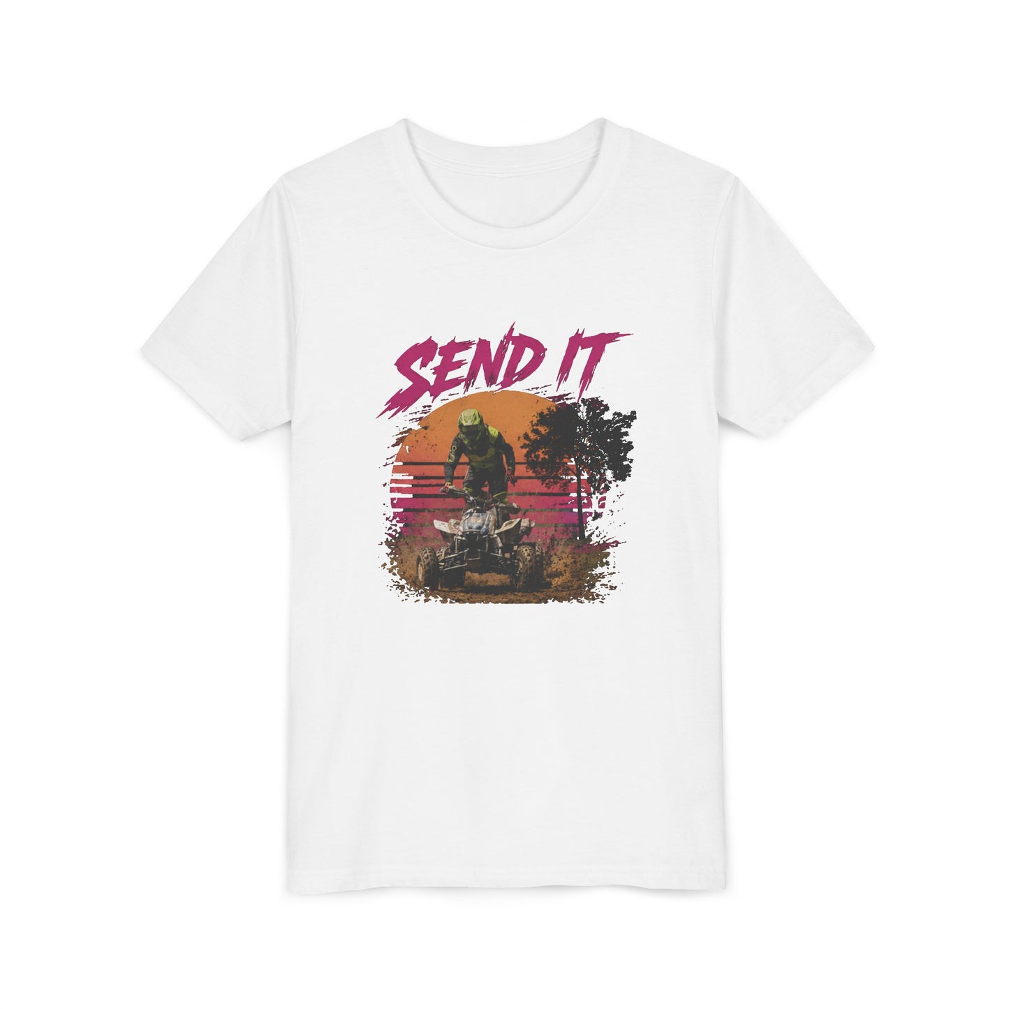Youth Retro Send it Four Wheeler Shirt | Honda 450 ATV Racing | AXC Arkansas Pro Racing Series | Dickerson
