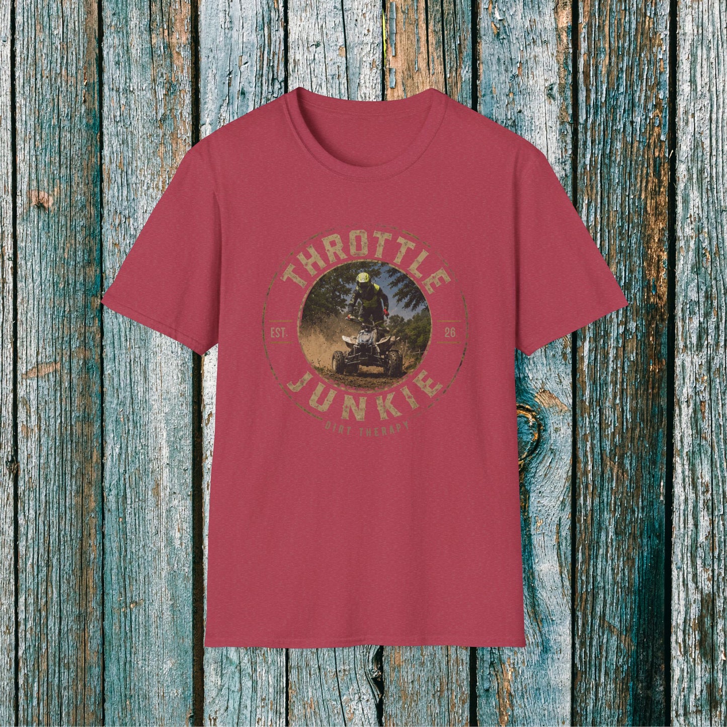 Vintage Trottle Junkie Dirt Therapy Shirt | Honda 450 ATV Racing | AXC Arkansas Pro Racing Series | Dickerson