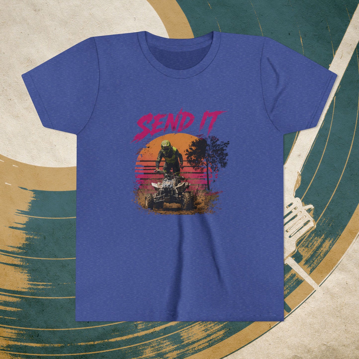 Youth Retro Send it Four Wheeler Shirt | Honda 450 ATV Racing | AXC Arkansas Pro Racing Series | Dickerson
