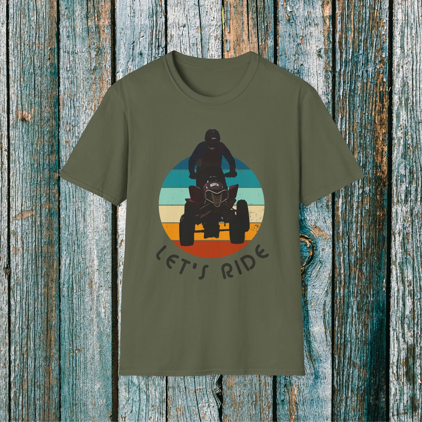 Retro 'Let's Ride' Honda 400EX Rider T-Shirt | Man Jumping Fourwheeler