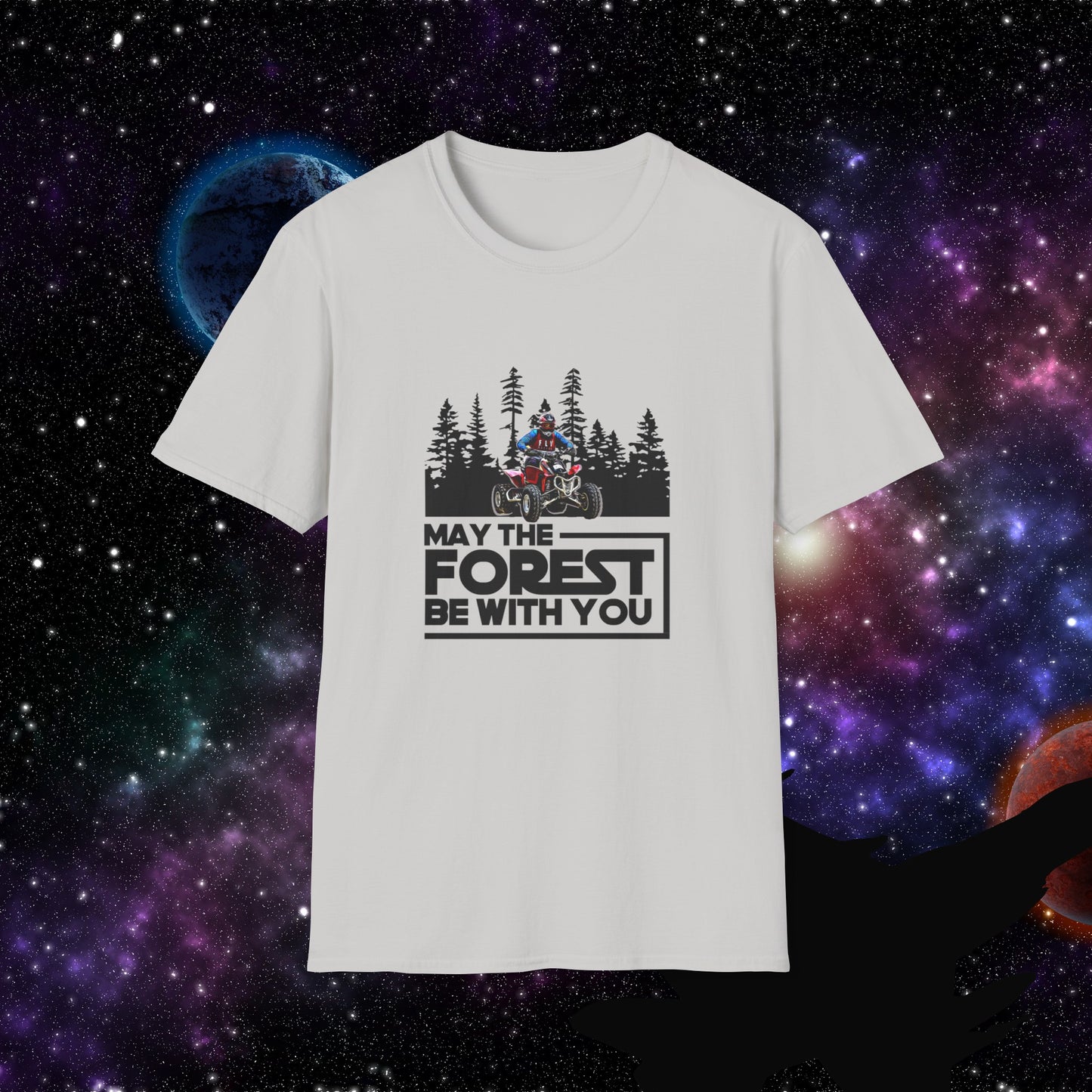 Mens Star Wars Shirt | May the Forest Be With You | ATV Racing Shirt for Men | Funny Star Wars Humor