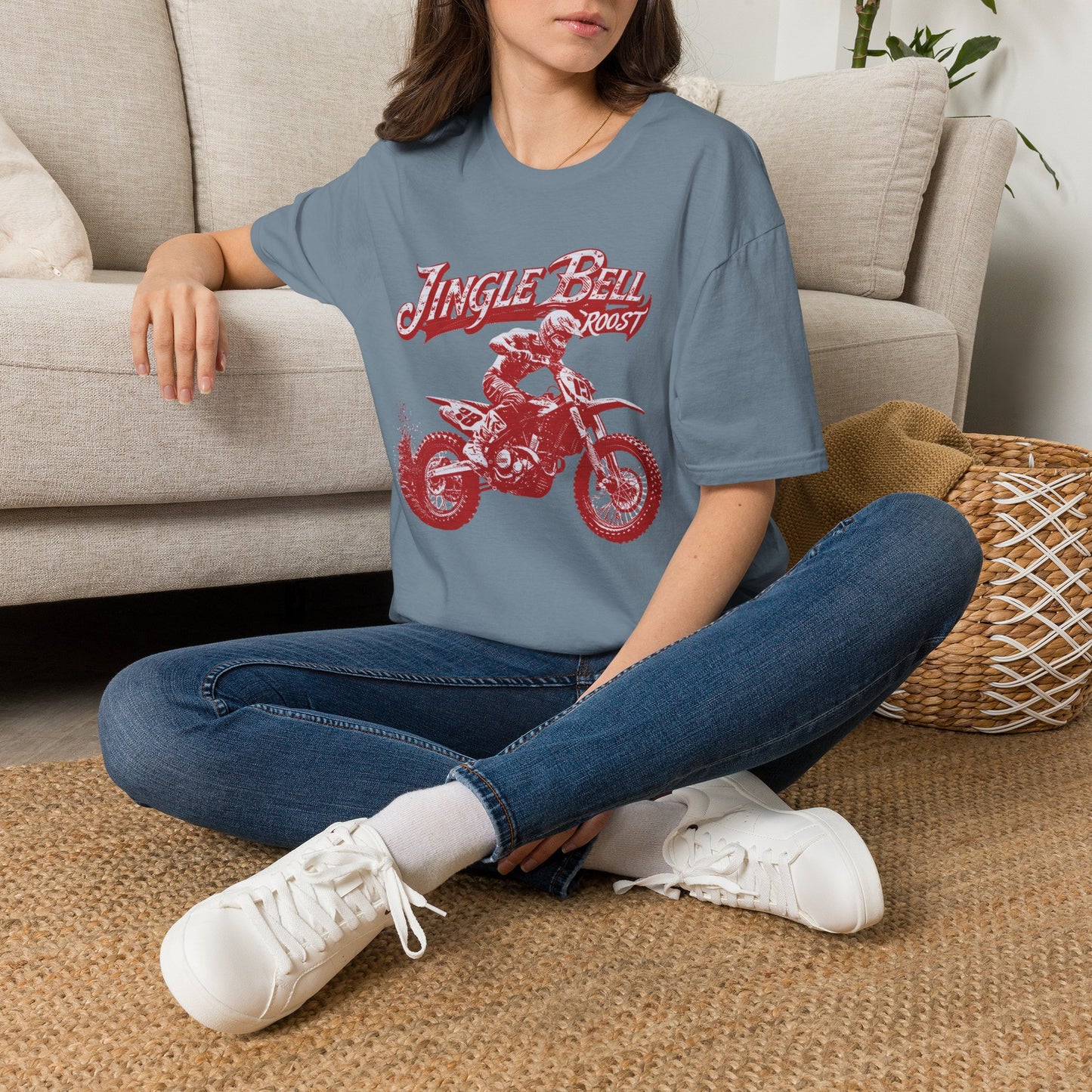 Holiday Motocross Racing Ugly Sweater | Jingle Bell Roost T-Shirt