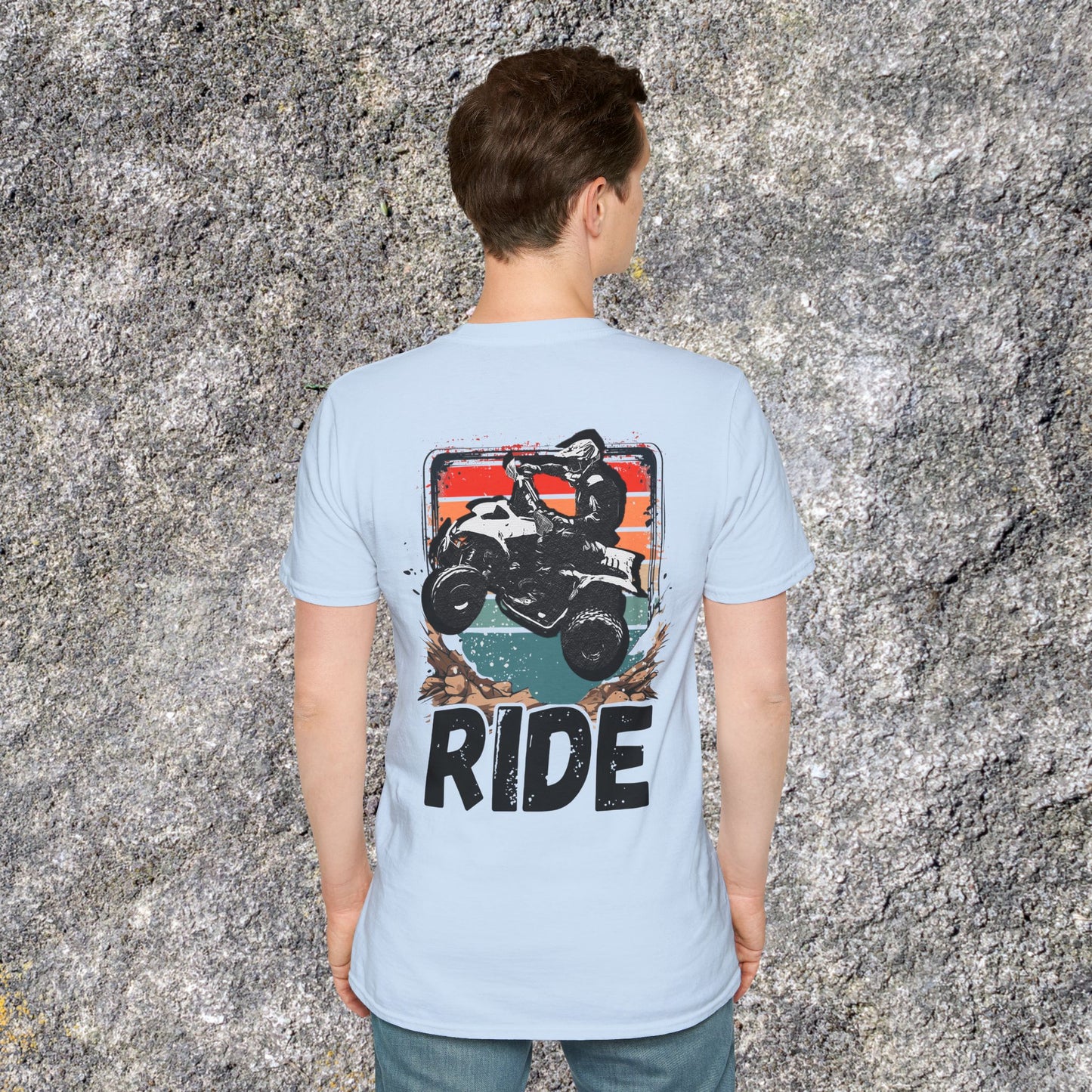 Honda 400EX Retro Distressed Four Wheeler T-Shirt | 2 -sided RIDE Graphic with Honda 400 EX