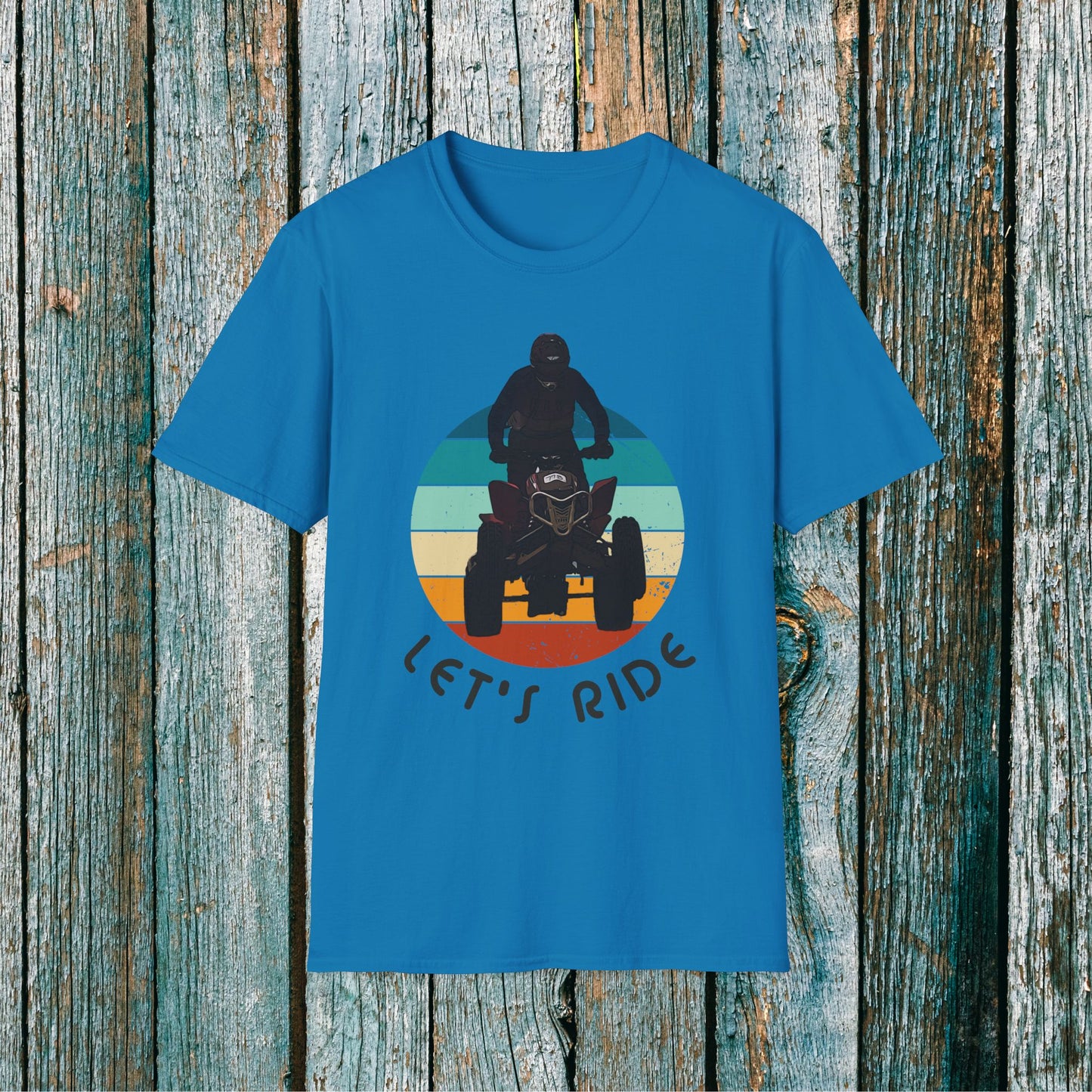 Retro 'Let's Ride' Honda 400EX Rider T-Shirt | Man Jumping Fourwheeler