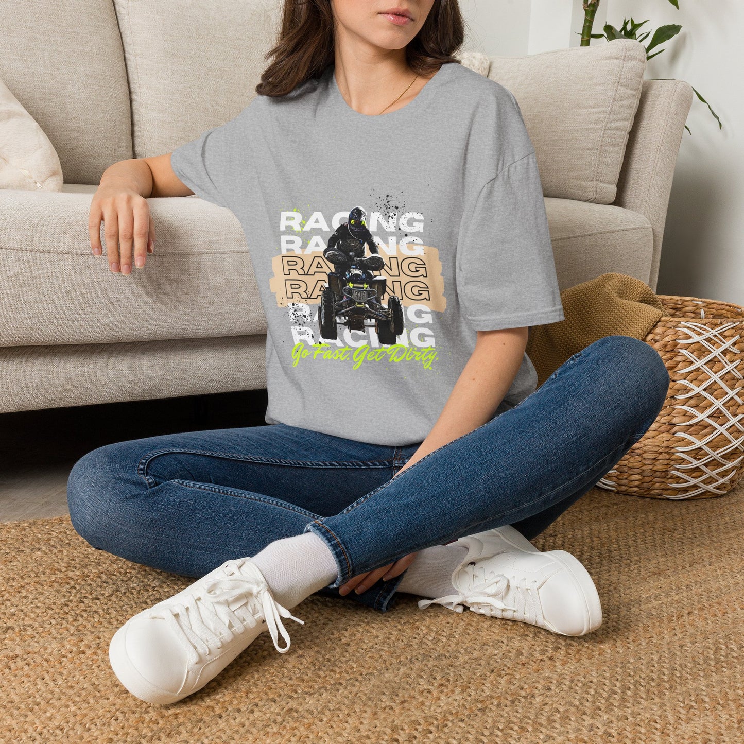 Honda 400 ATV Racing T-Shirt | Go Fast Get Dirty Off-Road Shirt | Four Wheeler Racing
