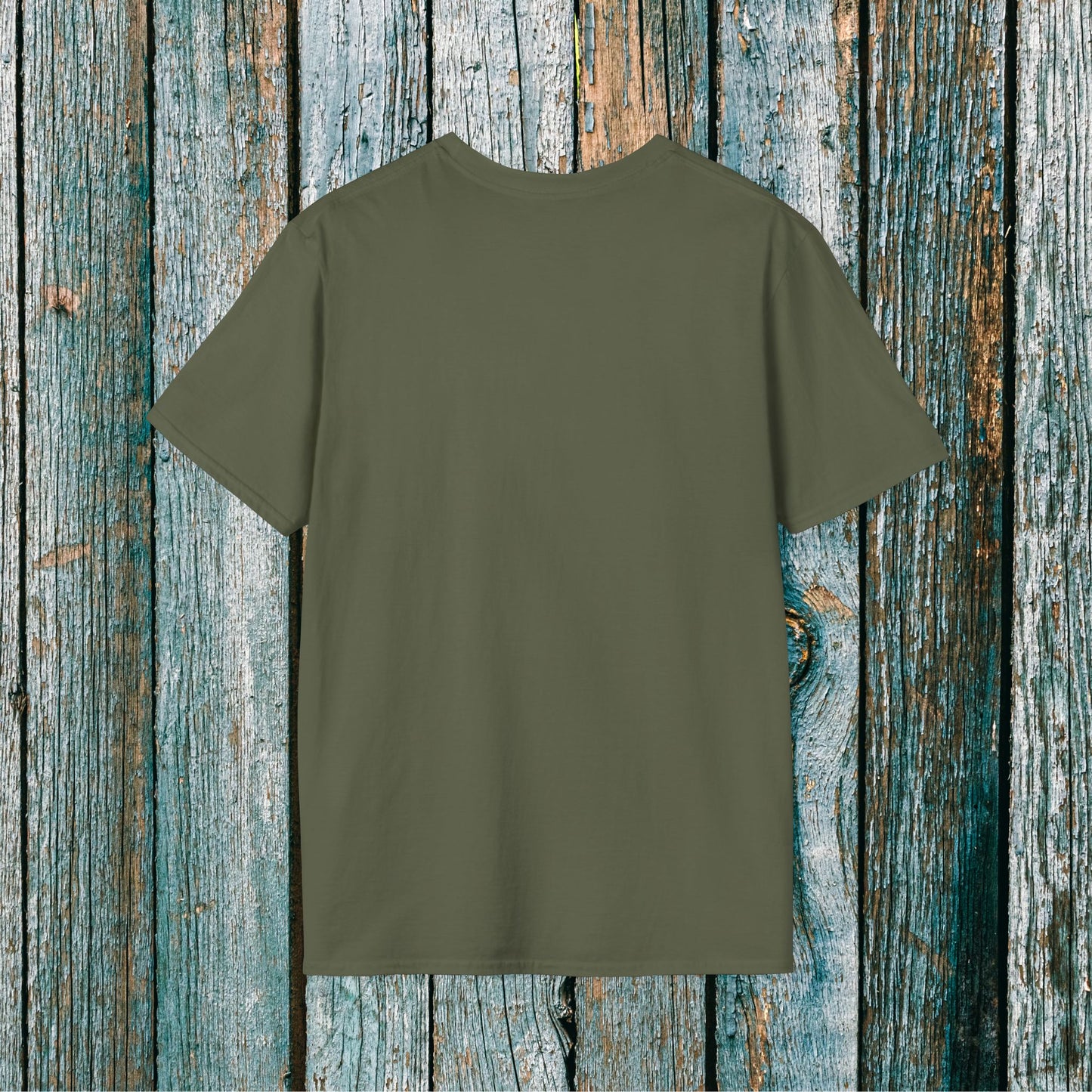 ATV RIDE Big Letters T-Shirt | Man on Honda 400EX Fourwheeler rides through the forest
