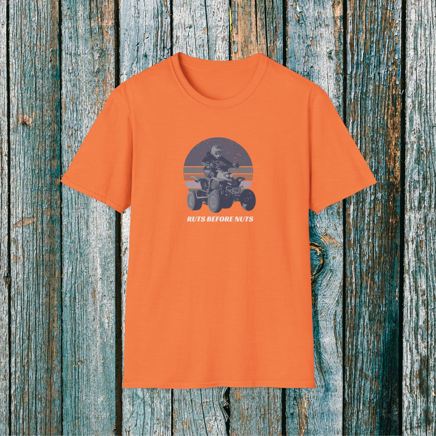 ATV Racing T-Shirt — “Ruts Before Nuts” Honda 400EX Four-Wheeler Rider Tee