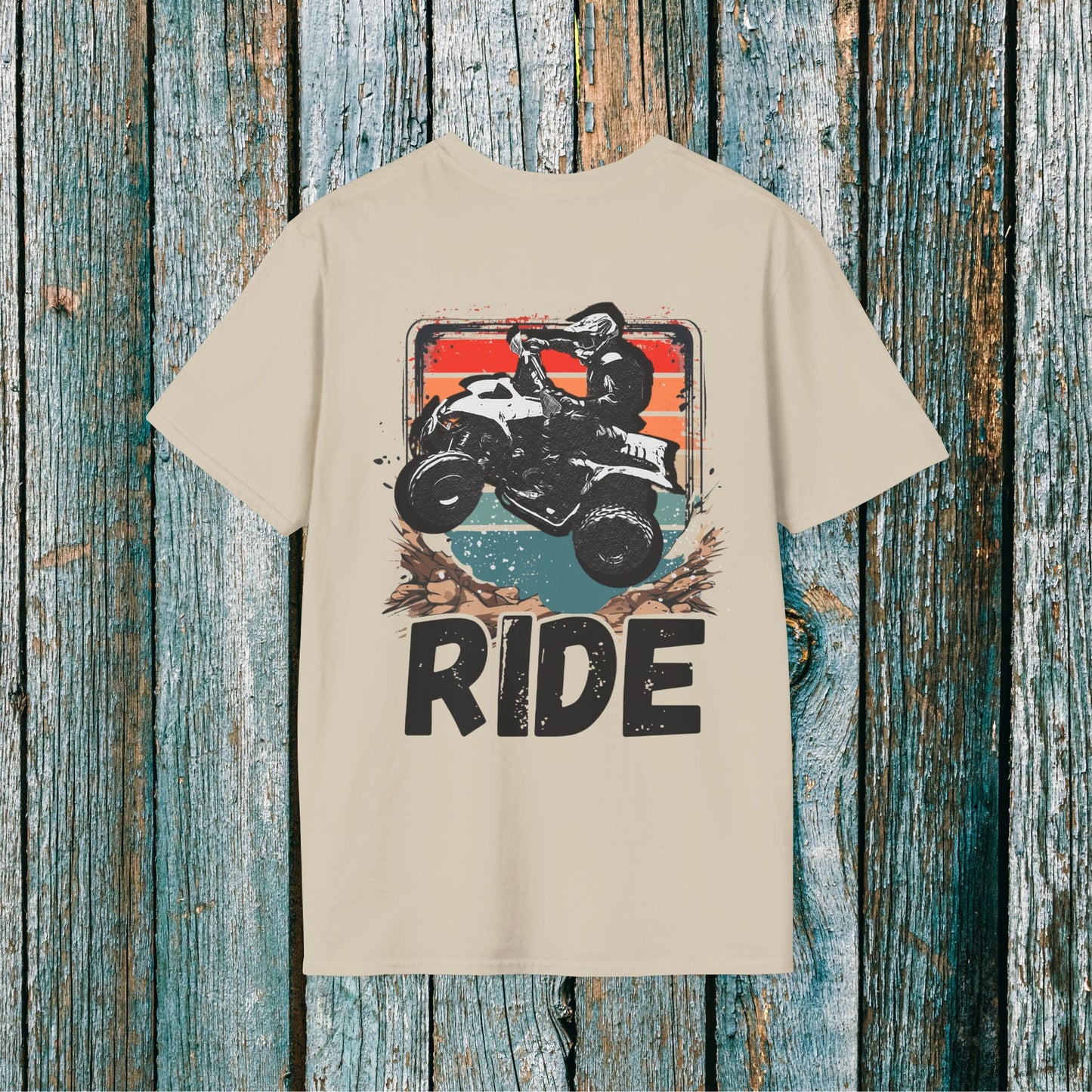 Honda 400EX Retro Distressed Four Wheeler T-Shirt | 2 -sided RIDE Graphic with Honda 400 EX