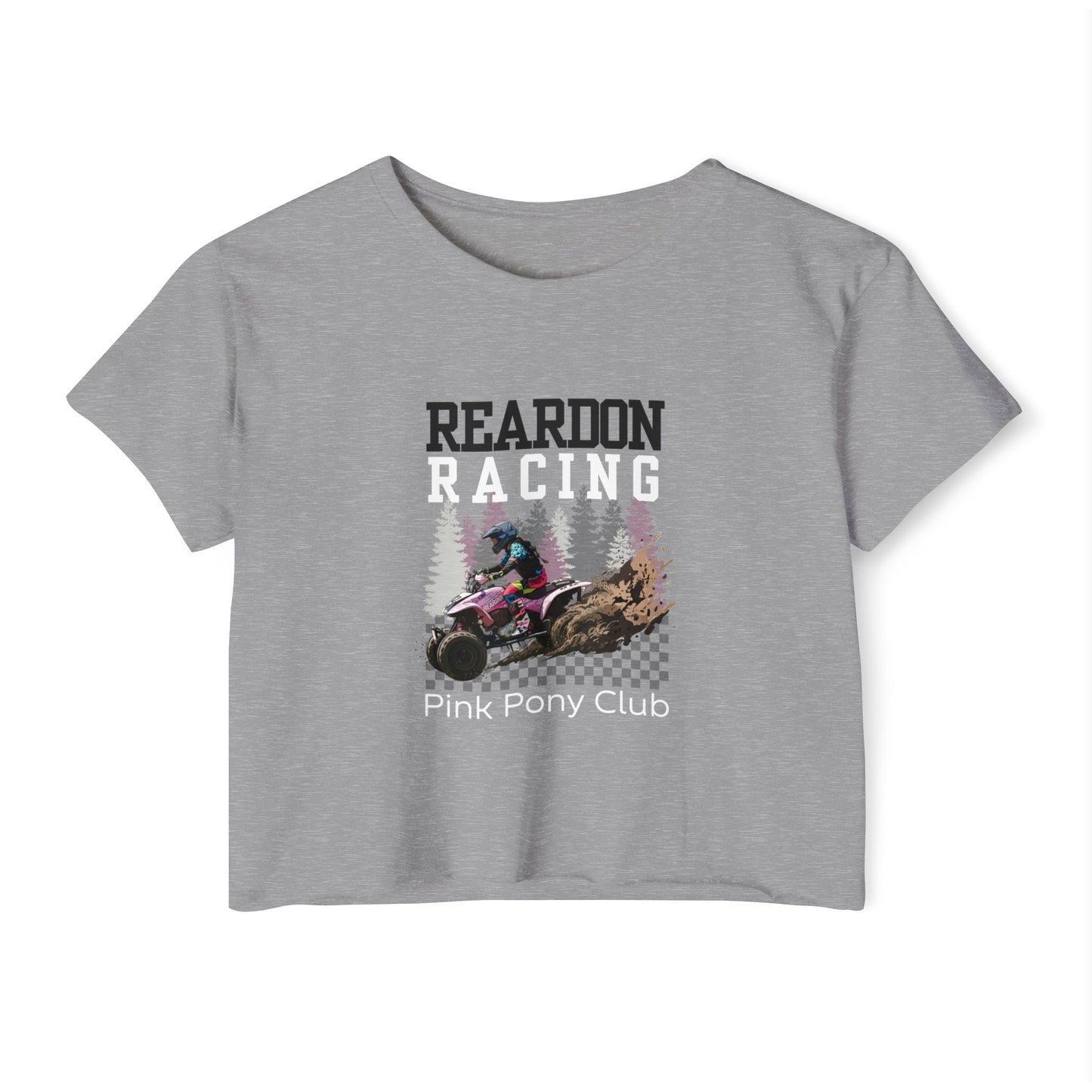 Reardon Racing Pink Pony Club Crop Top — Women's Festival Racing Graphic